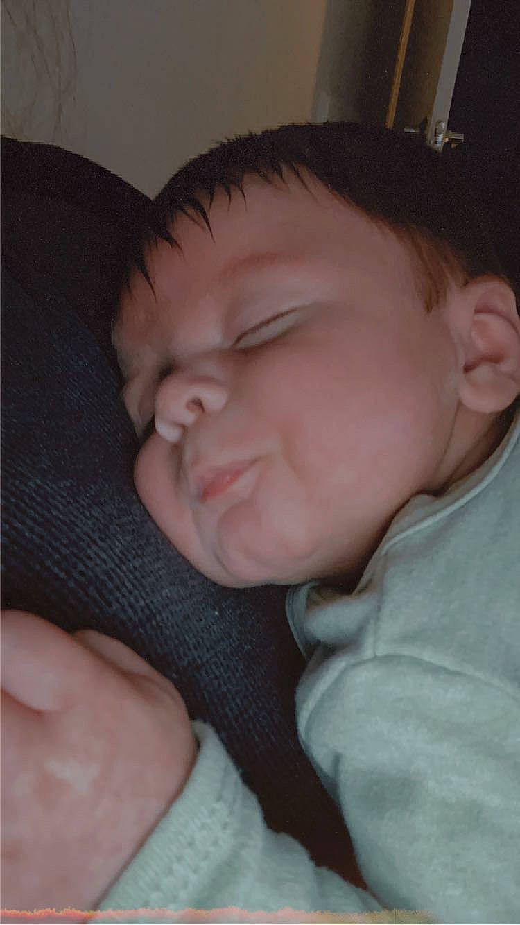 Christian is registered to the contest to win money with this photo: baby, bedtime, cheek, child, comfort, ear, eyebrow, eyelash, finger, forehead, gesture, iris, linens, mammal, mouth, nail, nose, person, skin, thumb