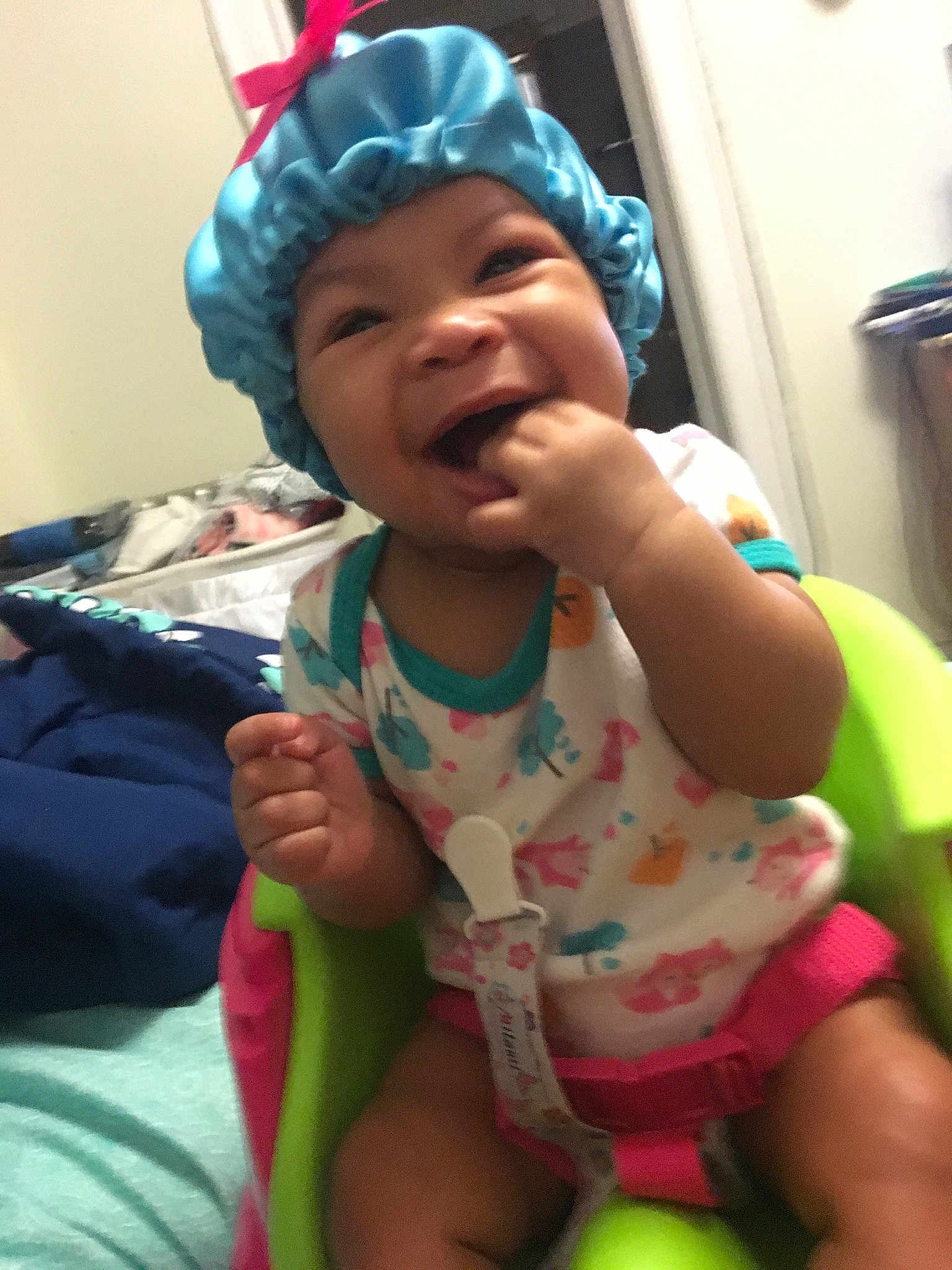 Kenadee joined the competition — help win amazing prizes! baby, child, fun, headgear, person, play, skin, smile, toddler