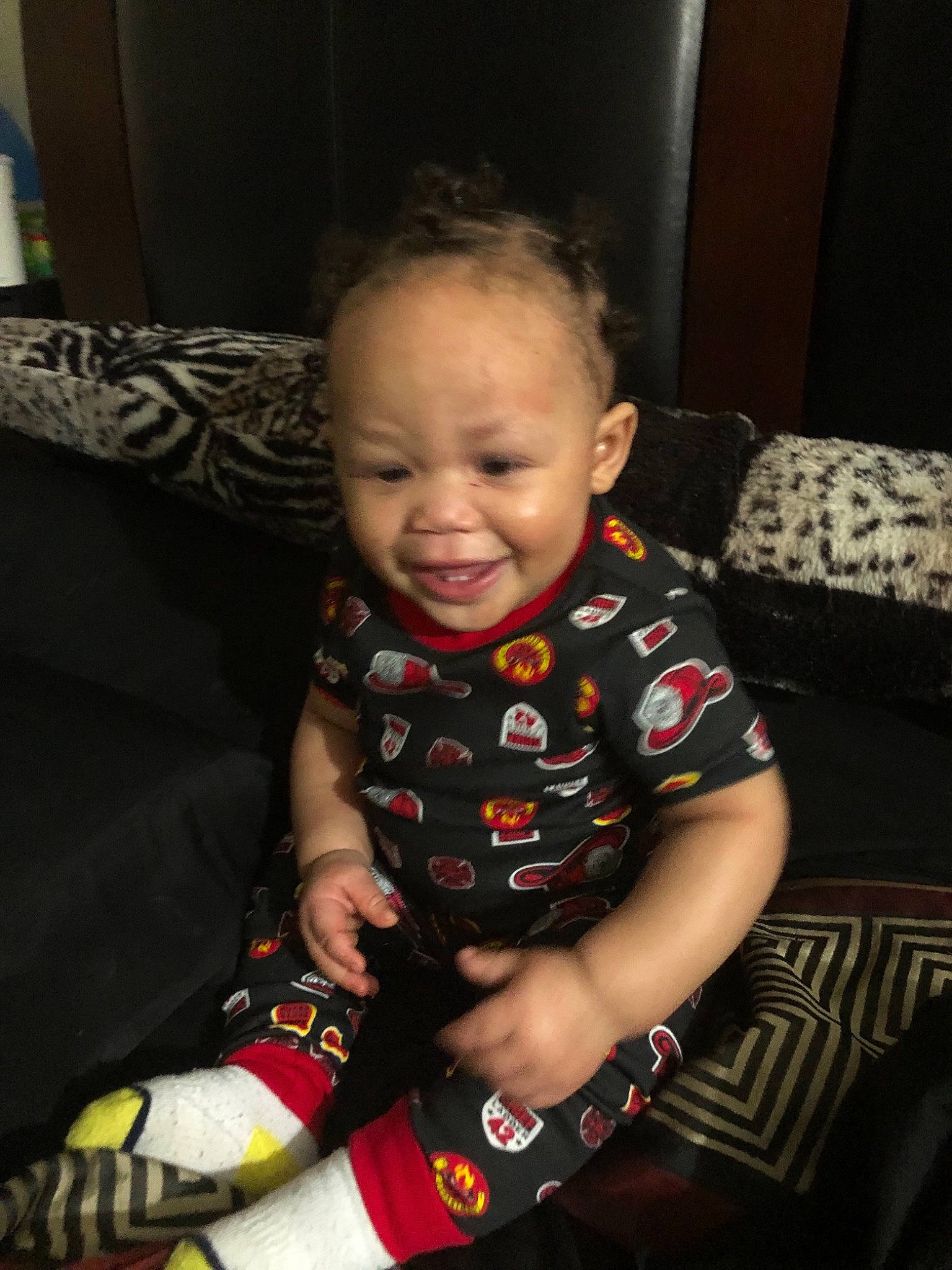 Jamir is registered to the contest to win money with this photo: baby, cheek, child, eye, face, head, joy, person, sitting, skin, smile, toddler