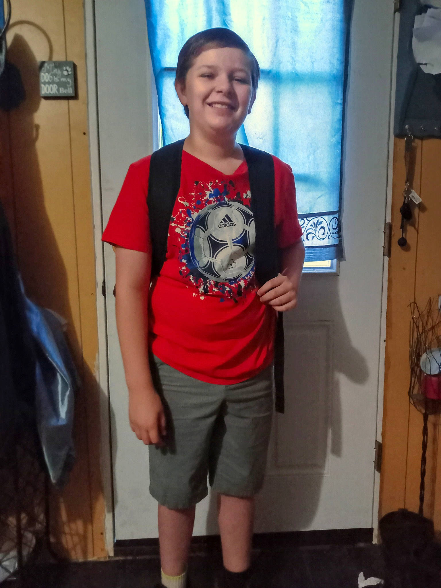 Kristopher joined the competition — help win amazing prizes! chest, curtain, elbow, electric_blue, fun, human_leg, joint, joy, knee, lamp, machine, person, room, shorts, shoulder, sleeve, smile, standing, t_shirt, thigh