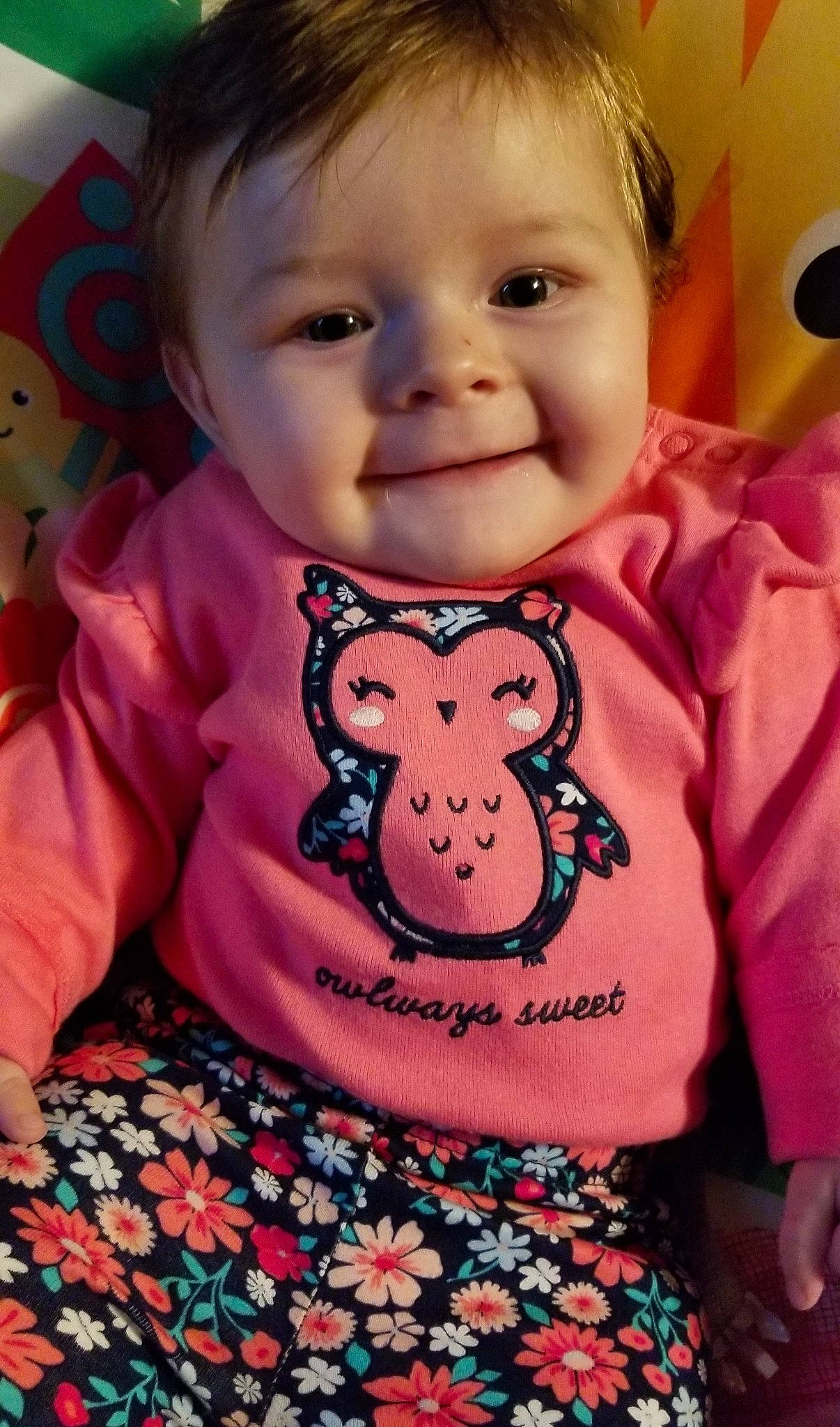 Kenzie joined the competition — help win amazing prizes! baby, baby_toddler_clothing, cheek, child, head, joy, person, pink, sleeve, smile, toddler