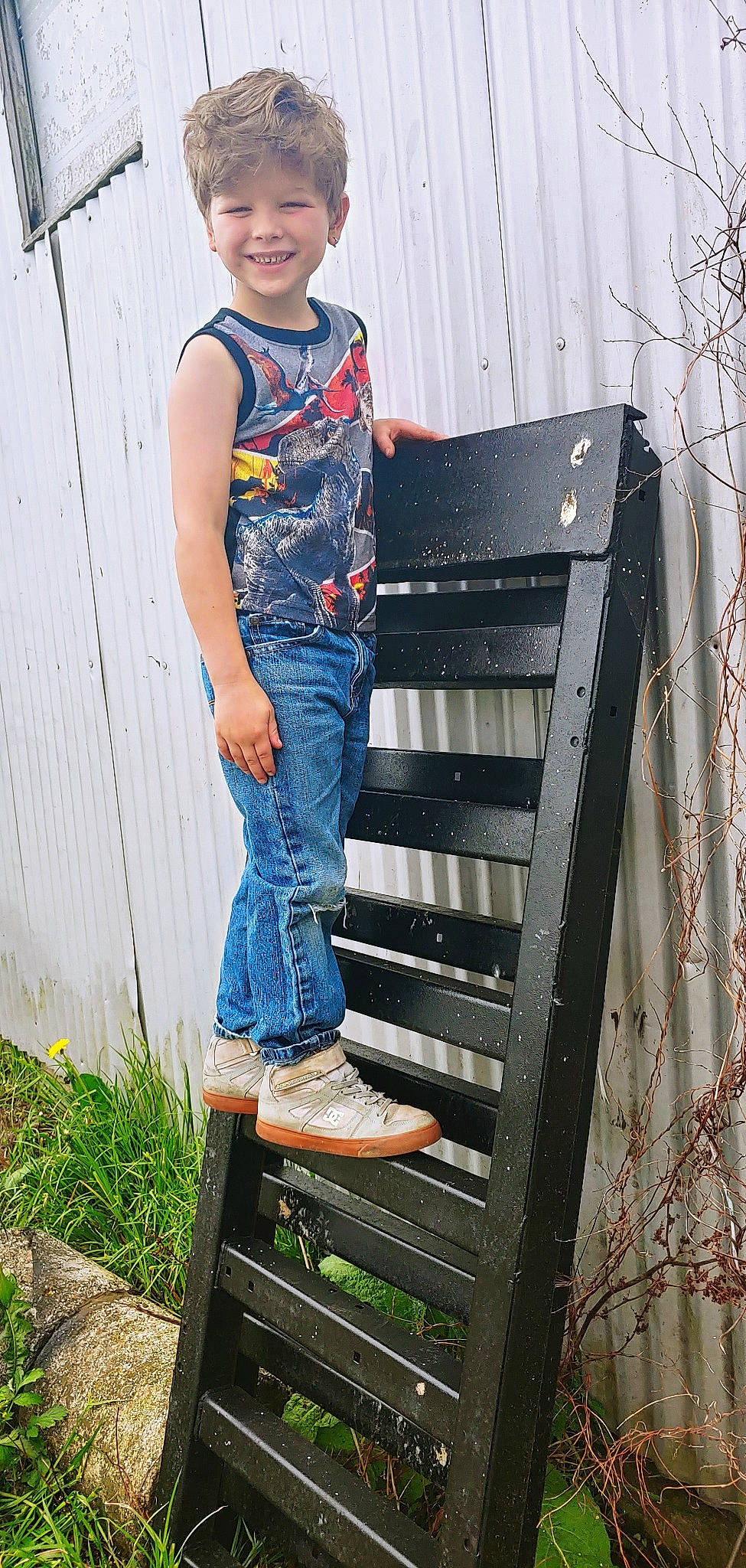 Preston joined the competition — help win amazing prizes! clothing, compost, denim, dress, jeans, joy, overall, person, t_shirt, textile, trousers