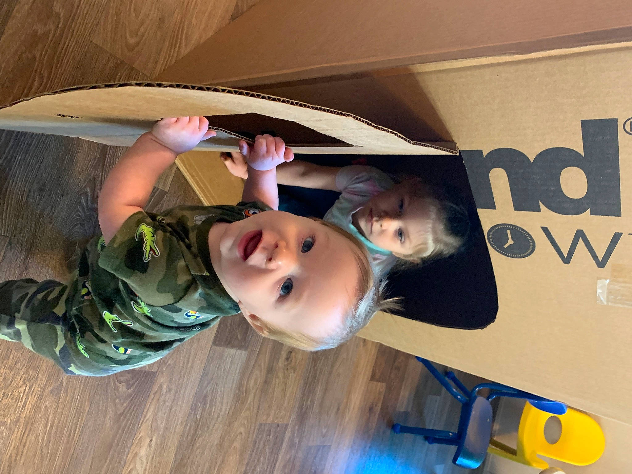 Grant joined the competition — help win amazing prizes! automotive_exterior, baby, baby_products, baby_toddler_clothing, ceiling, child, electric_blue, flooring, fun, happy, hardwood, logo, person, room, smile, toddler, varnish, wood