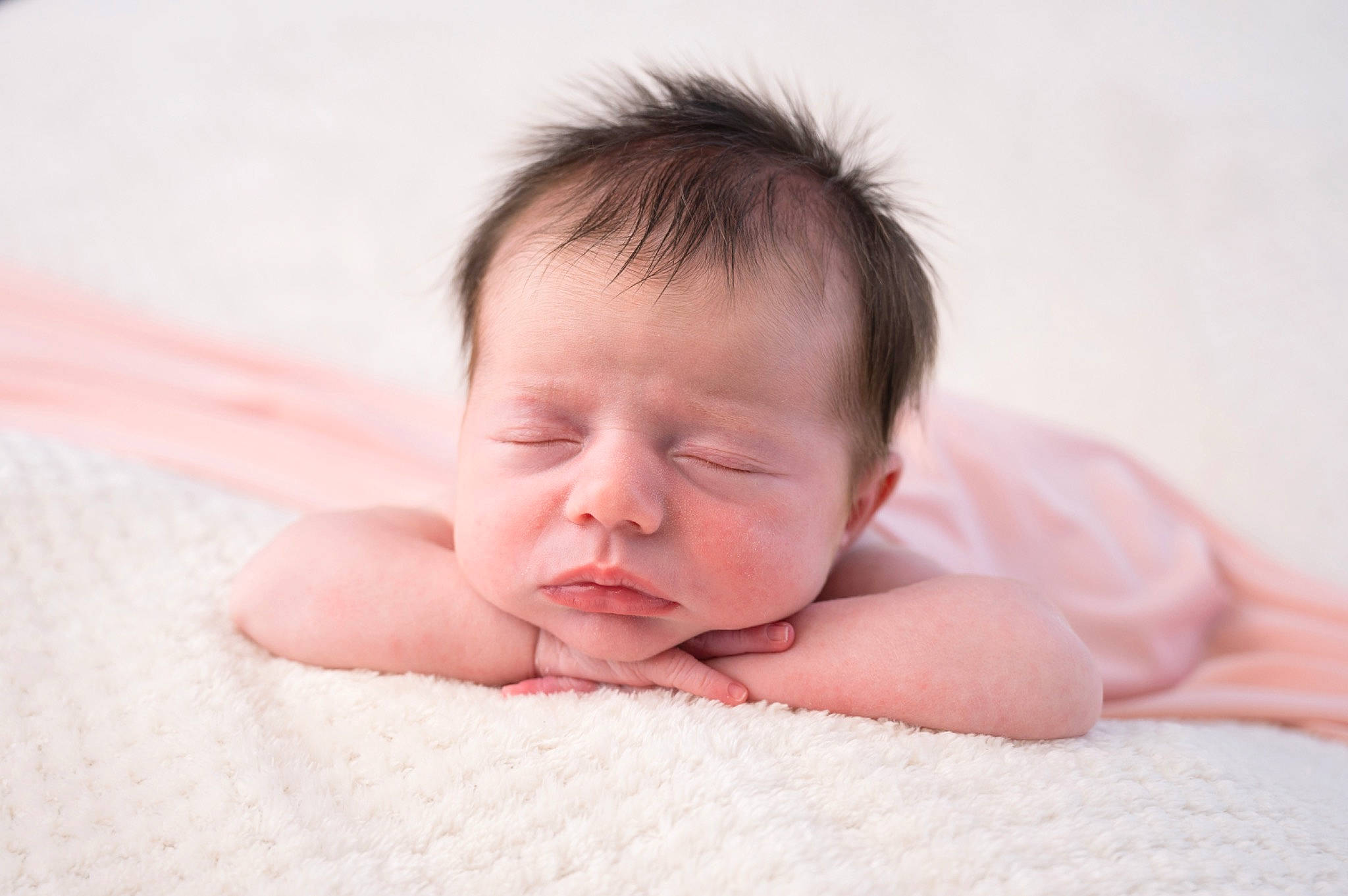 Mae joined the competition — help win amazing prizes! baby, baby_toddler_clothing, bedding, cheek, child, comfort, ear, eyebrow, eyelash, face, flash_photography, flesh, gesture, happy, human_body, linens, nose, person, portrait_photography, skin