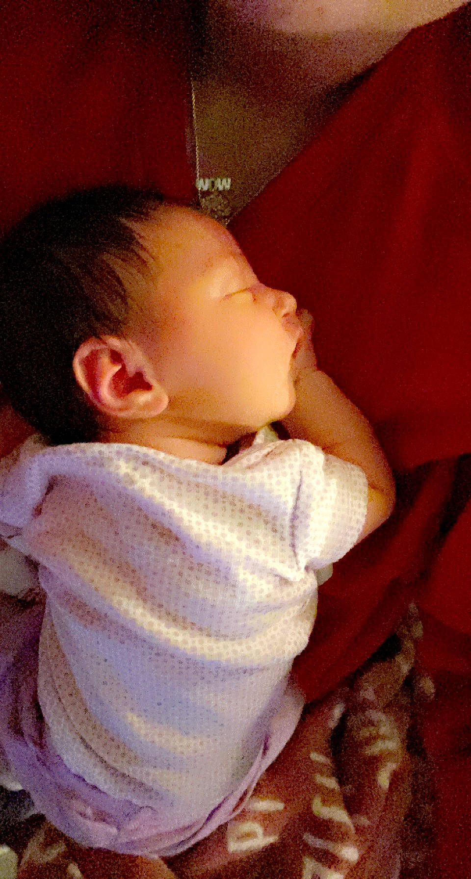 Harleigh is registered to the contest to win money with this photo: baby, baby_sleeping, baby_toddler_clothing, cheek, child, chin, comfort, ear, eyebrow, eyelash, headgear, human_body, iris, linens, lip, neck, nose, person, skin, sleeve