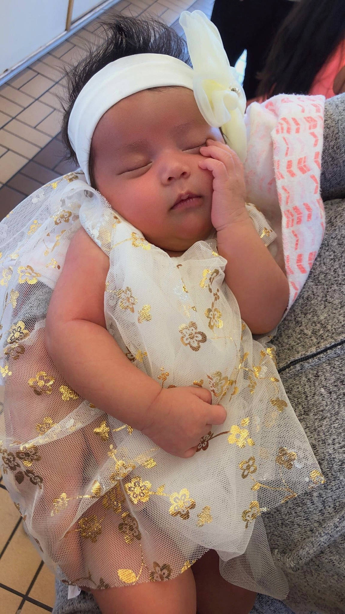 Jezabel joined the competition — help win amazing prizes! baby, bonnet, child, hair_accessory, headgear, headwear, person, skin, smile, toddler, yellow