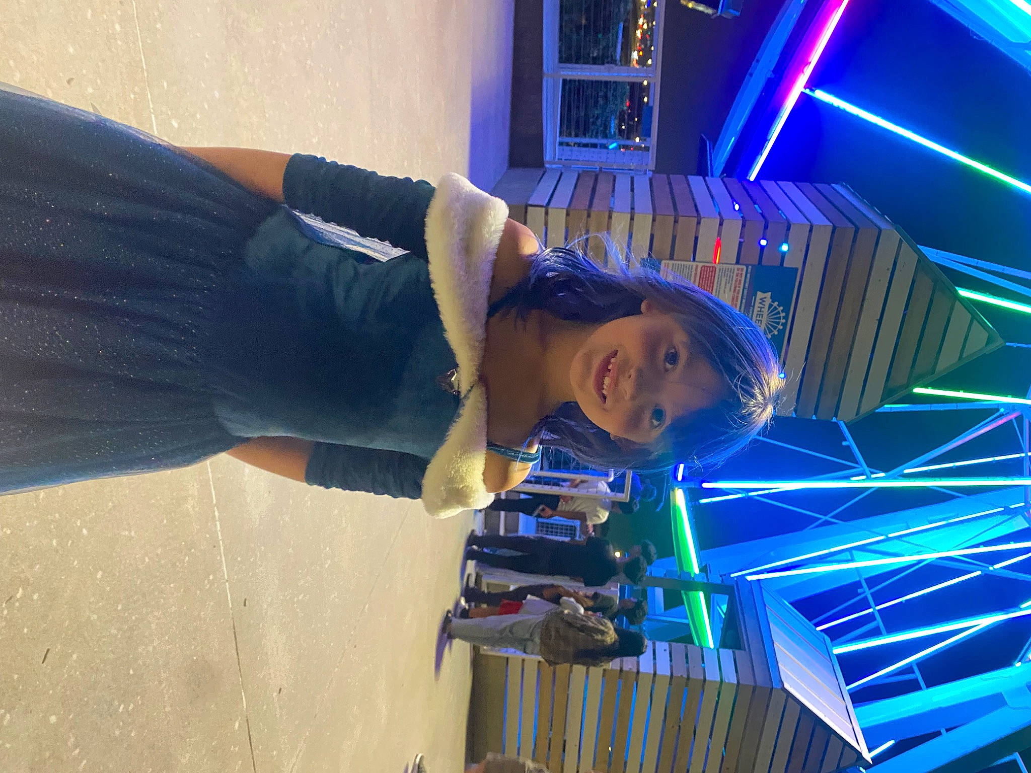 Scout joined the competition — help win amazing prizes! elbow, electric_blue, electricity, engineering, entertainment, event, fun, joy, leisure, machine, person, purple, stairs, under_exposed, visual_effect_lighting