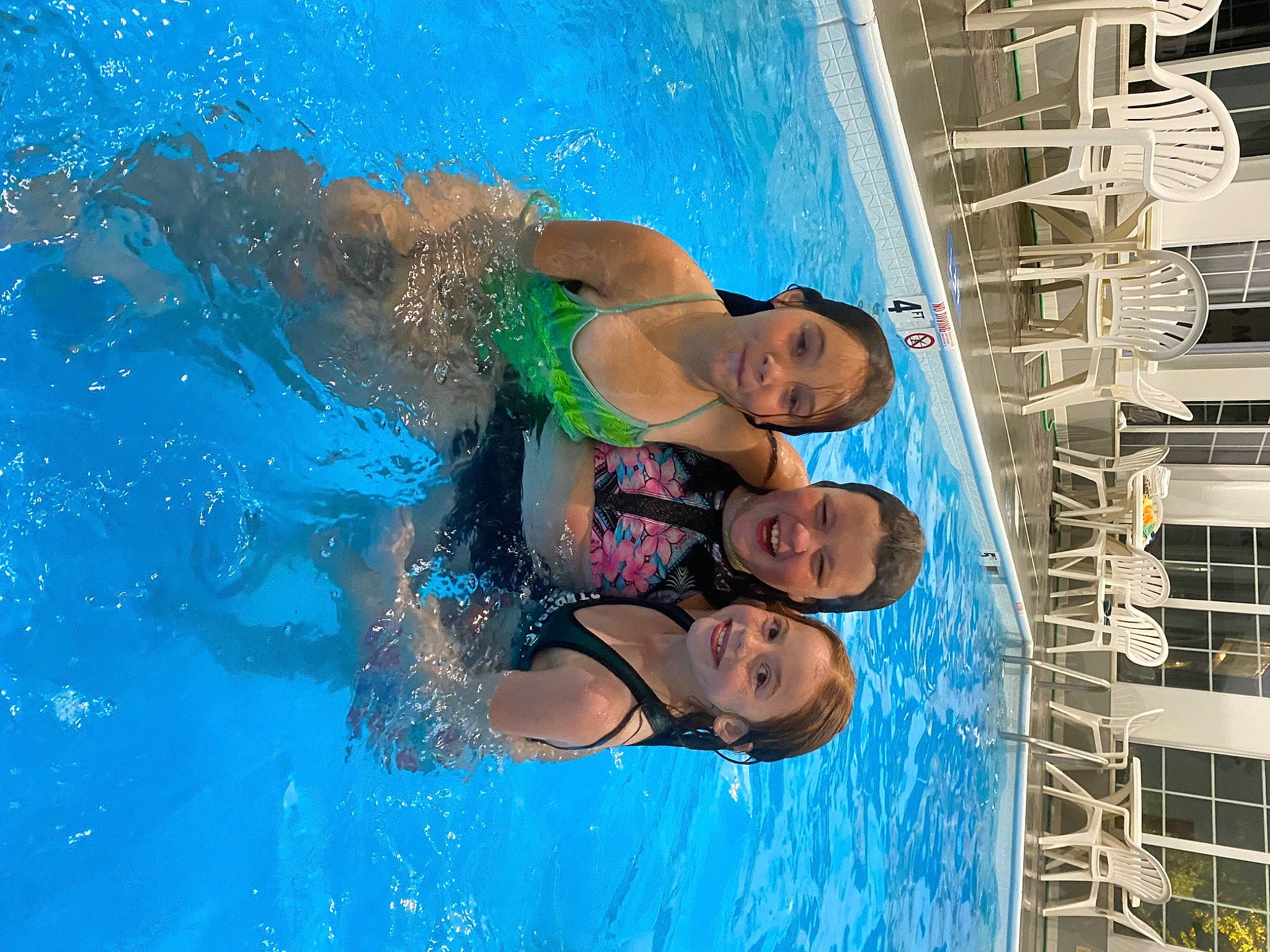 Lillian joined the competition — help win amazing prizes! azure, blue, child, eyewear, fun, goggles, happy, joy, leisure, leisure_centre, person, personal_protective_equipment, recreation, sky, smile, sunglasses, swimmer, swimming_pool, swimwear, vacation