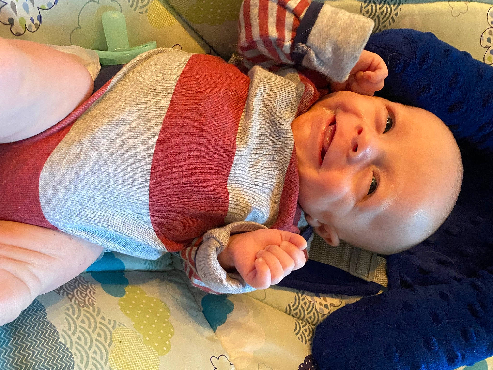 Benjamin joined the competition — help win amazing prizes! baby, baby_toddler_clothing, cheek, child, comfort, elbow, finger, happy, hat, human_leg, linens, mouth, nail, nose, person, skin, smile, textile, thumb, toddler