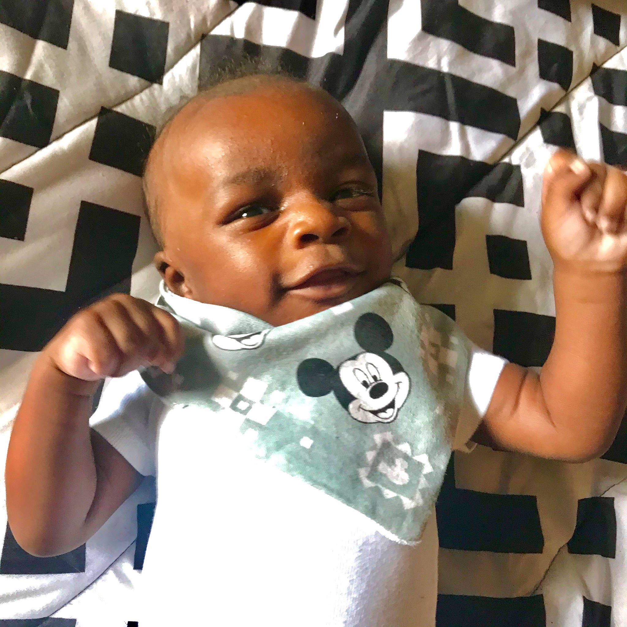 Tremaine is registered to the contest to win money with this photo: baby, child, cool, gesture, head, person, toddler