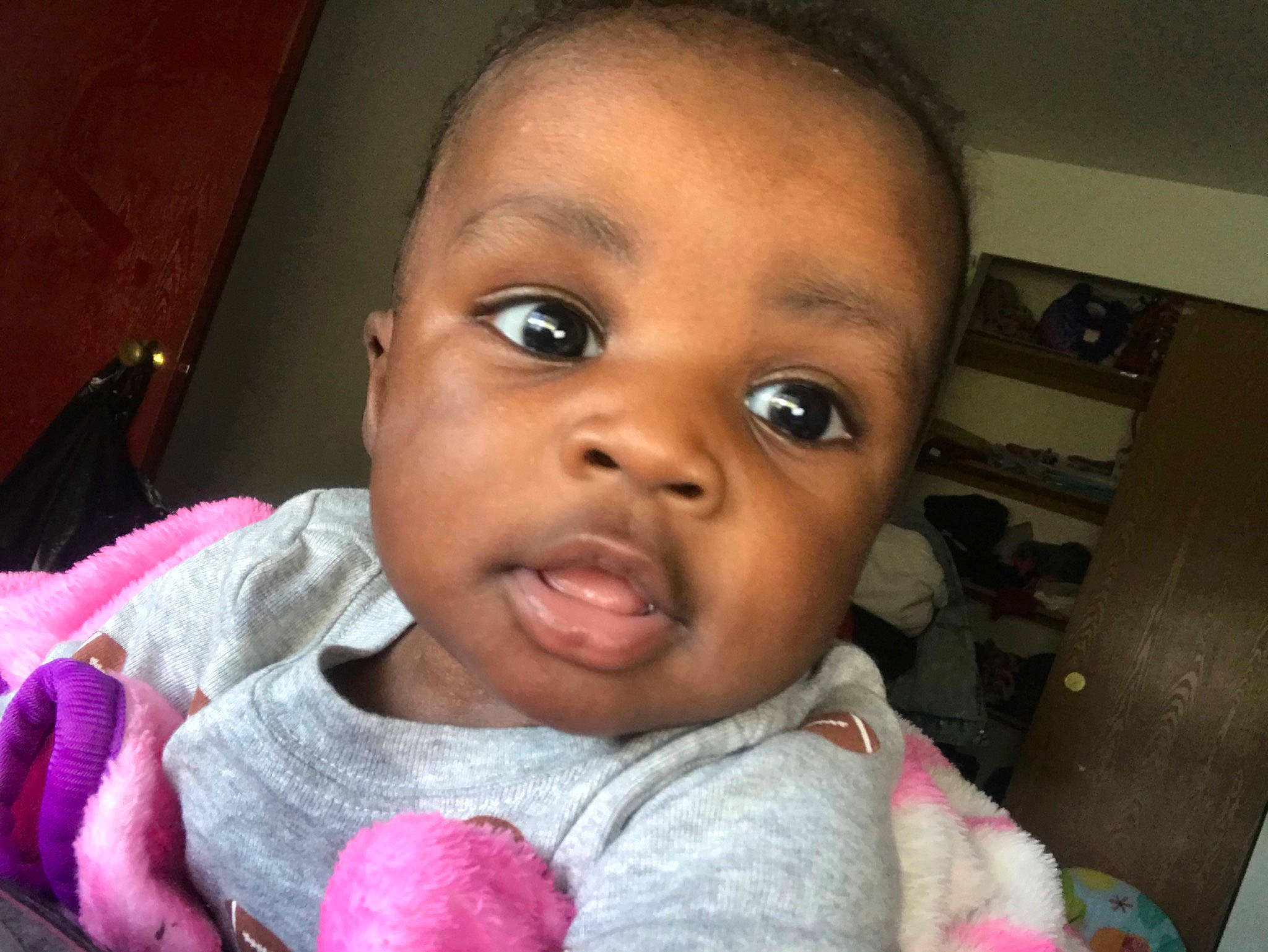 Tremaine joined the competition — help win amazing prizes! baby, beauty, cheek, child, chin, eye, eyebrow, face, facial_expression, forehead, hair, head, iris, lip, mouth, nose, organ, person, pink, skin