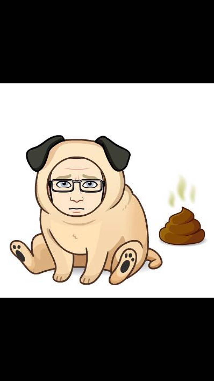 Jo participe au concours pour gagner de l'argent avec cette photo : carnivoran, cartoon, dog, dog_like_mammal, ear, emotion, facial_expression, fictional_character, finger, font, headwear, human_behavior, illustration, mammal, nose, person, pug, puppy, puppy_love, smile