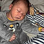 Giovanni a rejoint le concours — aidez-le/la à gagner de superbes lots ! baby, sleeping, infant, blanket, striped_blanket, bear_design, clothing, cozy, soft, cute, face, hand, bed, comfort, peaceful, child, pajamas, resting, young, indoors