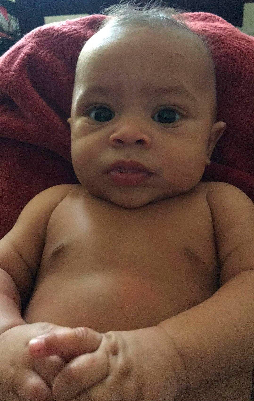 Kash joined the competition — help win amazing prizes! arm, baby, cheek, chin, ear, eye, eyebrow, facial_expression, forehead, hand, head, human, human_body, lip, mouth, muscle, nose, person, photograph, skin