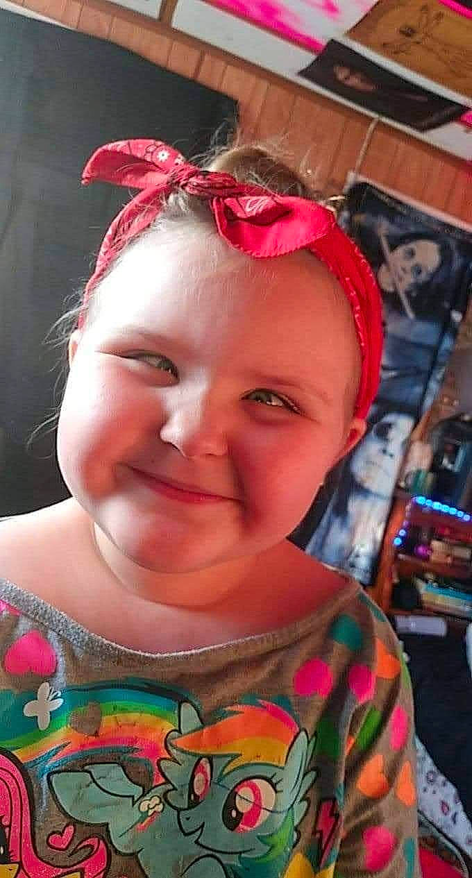 Rylee Clark is registered to the contest to win money with this photo: cheek, child, chin, ear, eyebrow, face, forehead, hair, hair_accessory, hair_coloring, head, headband, headgear, joy, lip, mouth, neck, nose, person, skin