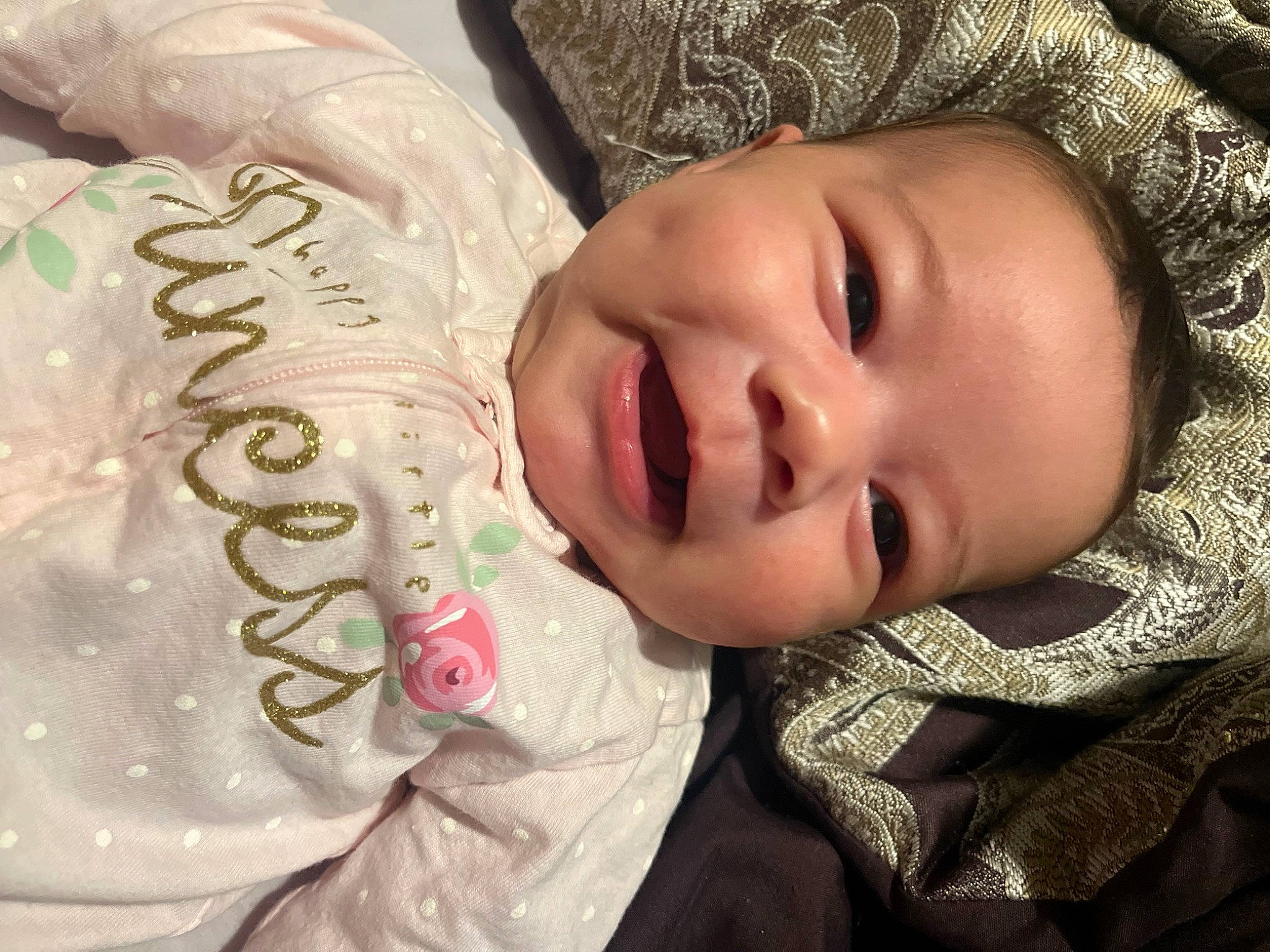 Brielle is registered to the contest to win money with this photo: baby, baby_toddler_clothing, beauty, cheek, child, comfort, ear, eye, eyelash, happy, human_body, iris, lip, mouth, nose, person, skin, smile, textile, toddler