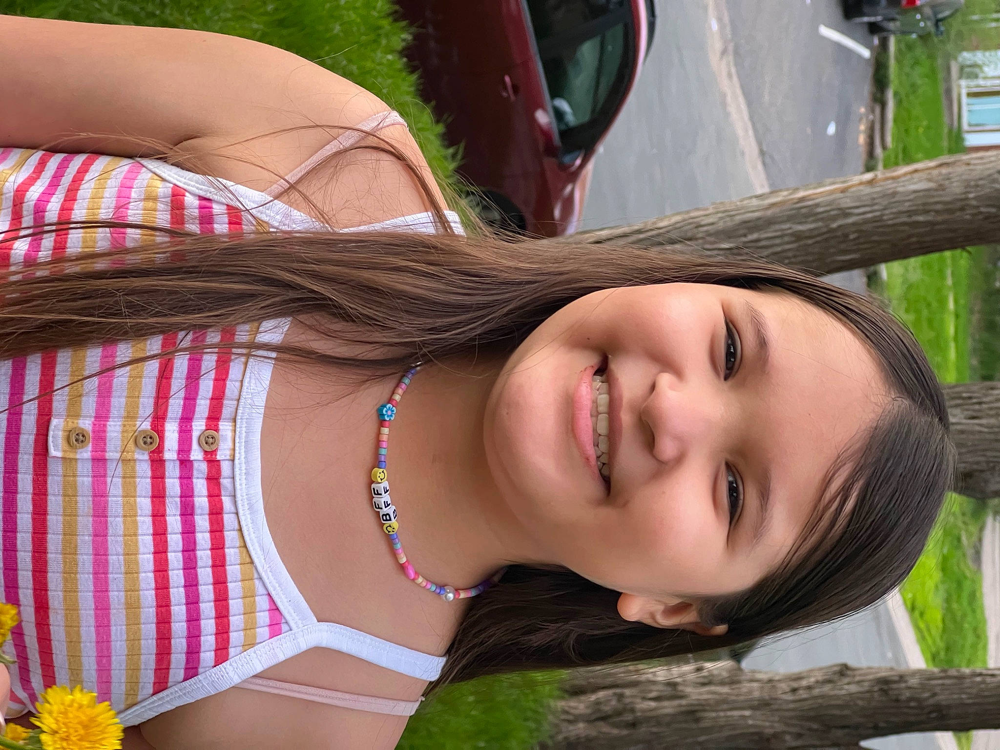 Jaycee joined the competition — help win amazing prizes! beauty, black_hair, facial_expression, fun, grass, green, happy, human_leg, joy, leisure, lip, long_hair, people_in_nature, person, photograph, plant, skin, smile, summer, thigh