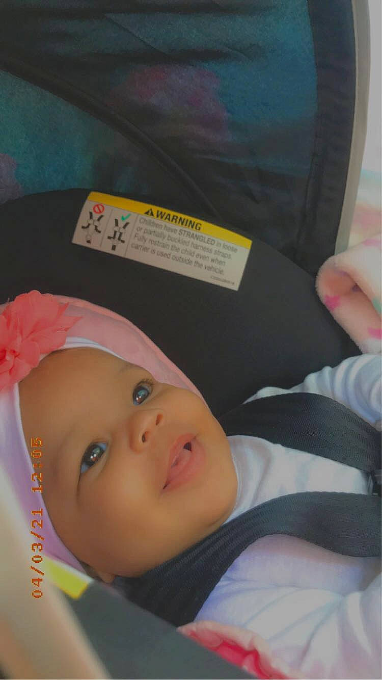Lailani joined the competition — help win amazing prizes! baby, baby_carriage, baby_products, baby_safety, baby_toddler_clothing, bedtime, car_seat, cheek, child, comfort, eyebrow, finger, happy, headwear, linens, nap, nose, person, room, sleep