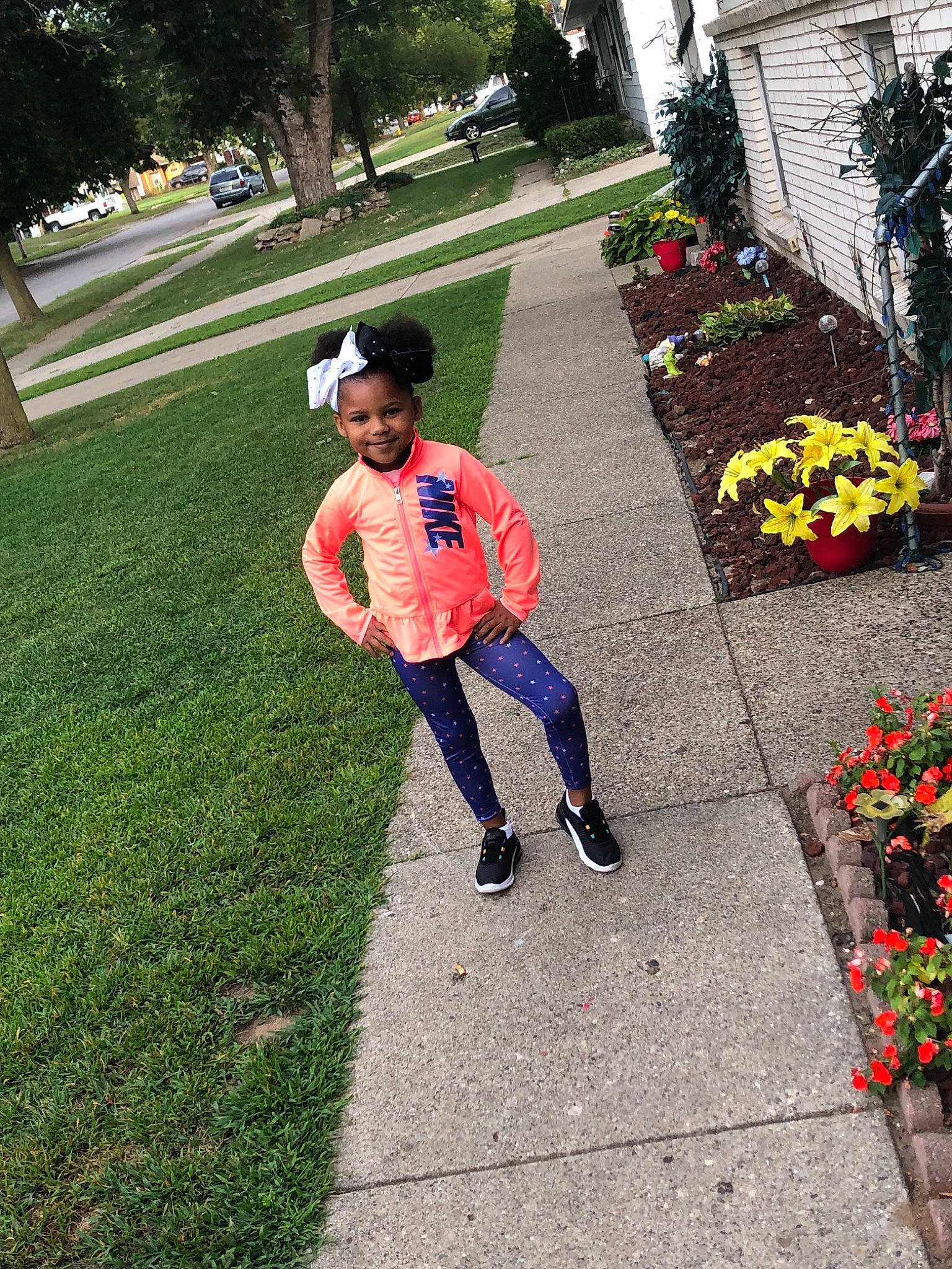 Klee joined the competition — help win amazing prizes! botany, child, flower, footwear, garden, grass, joy, lawn, leaf, leg, leisure, person, plant, recreation, shoe, shrub, sidewalk, t_shirt, tree, vacation