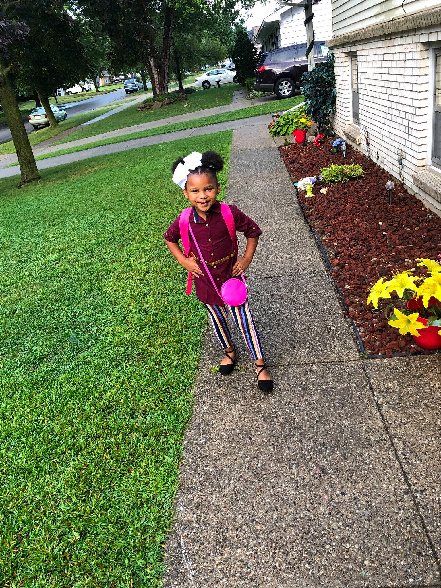 Klee joined the competition — help win amazing prizes! asphalt, child, driveway, garden, grass, grass_family, joy, landscaping, lawn, leaf, person, plant, play, recreation, residential_area, shrub, sidewalk, spring, toddler, tree