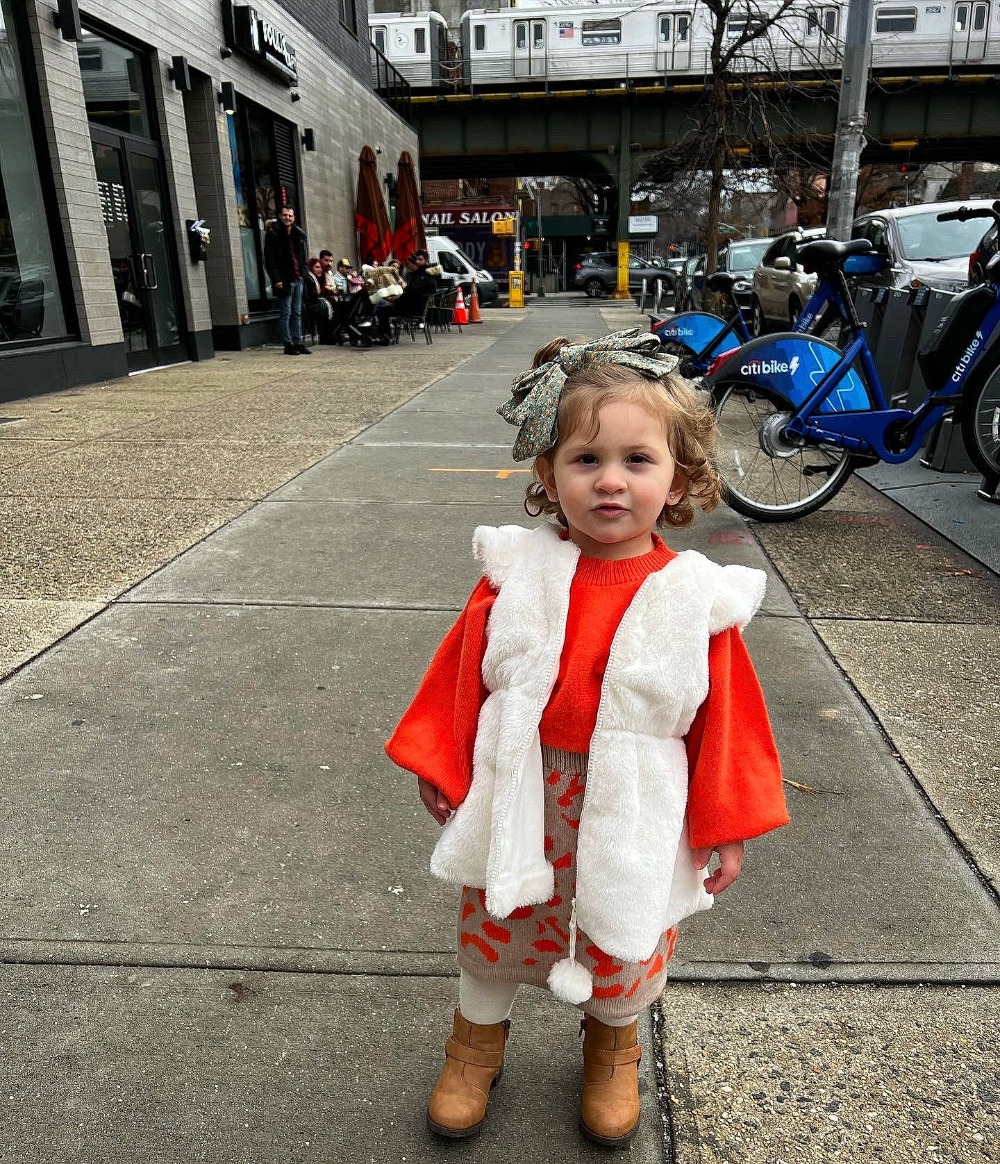 Fotini joined the competition — help win amazing prizes! asphalt, automotive_tire, boot, city, flooring, fun, happy, human, human_leg, lane, pedestrian, person, road, road_surface, sidewalk, street, street_fashion, tire, toddler, travel