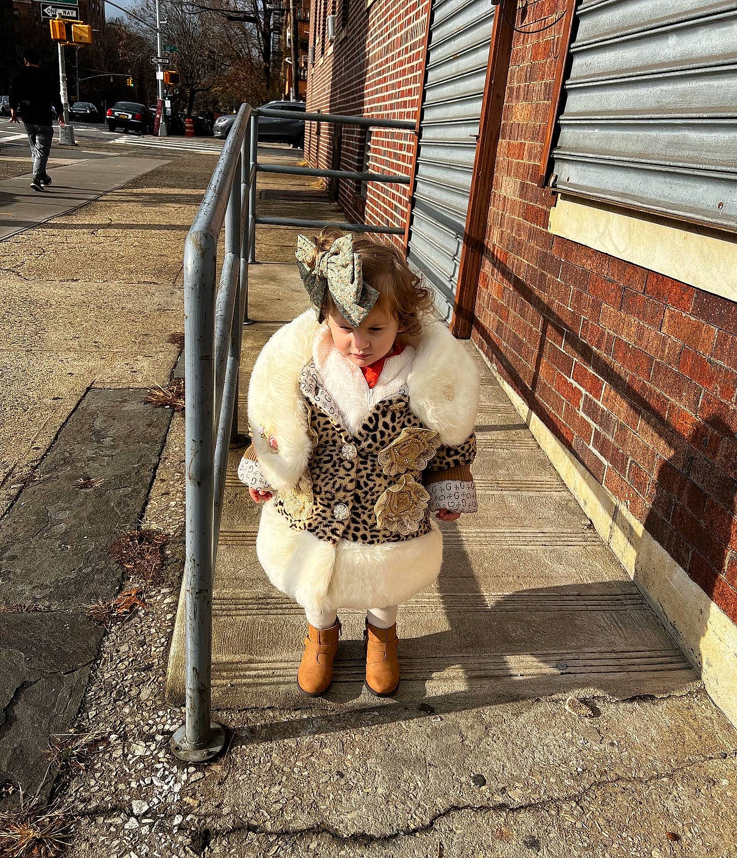 Fotini joined the competition — help win amazing prizes! bag, brick, cobblestone, dress, eyewear, fashion_design, fawn, flooring, fur, fur_clothing, handbag, luggage_and_bags, pattern, pedestrian, person, road, road_surface, sidewalk, street_fashion, tree