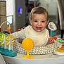 Harper joined the competition — help win amazing prizes! activity_center, baby, child, clothing, colorful, cute, expression, face, furniture, happy, home, indoor, infant, joy, person, play, seat, smiling, toy, young