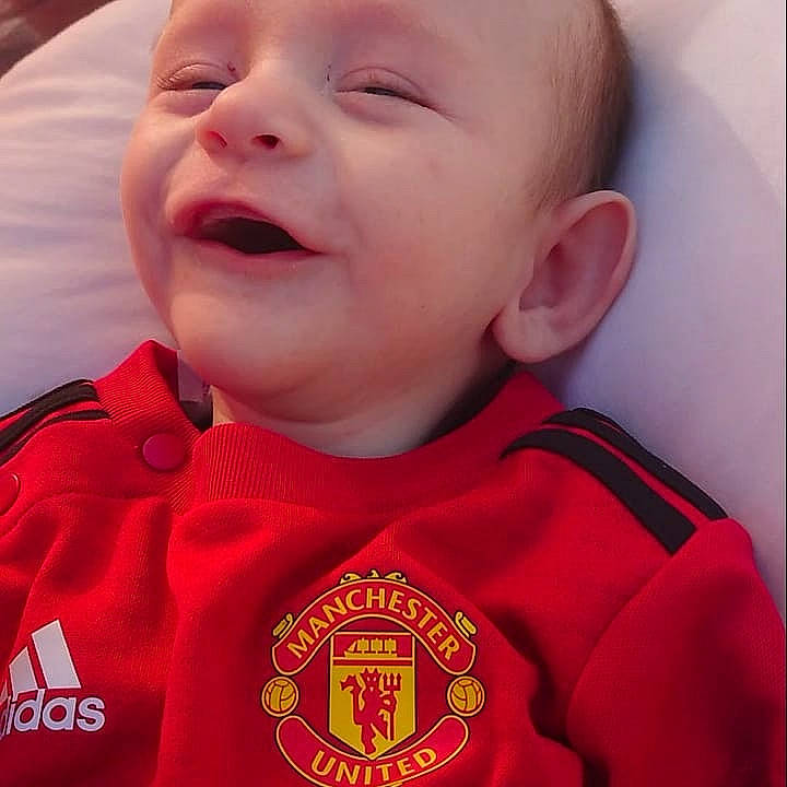 Cruz joined the competition — help win amazing prizes! baby, cheek, child, chin, eye, face, facial_expression, forehead, happy, head, laugh, lip, mouth, nose, organ, person, red, skin, smile, toddler