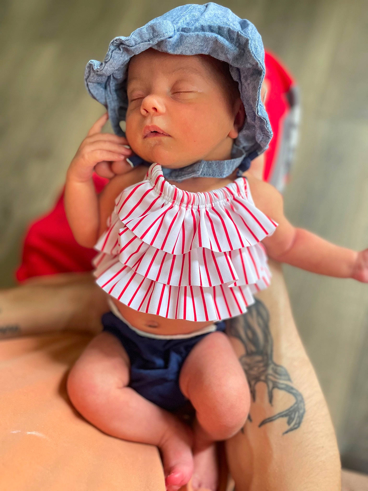 Kinleigh joined the competition — help win amazing prizes! abdomen, baby, baby_products, baby_toddler_clothing, cap, child, dress, eye, finger, fun, happy, headgear, headwear, human, human_leg, leg, person, pink, skin, thigh