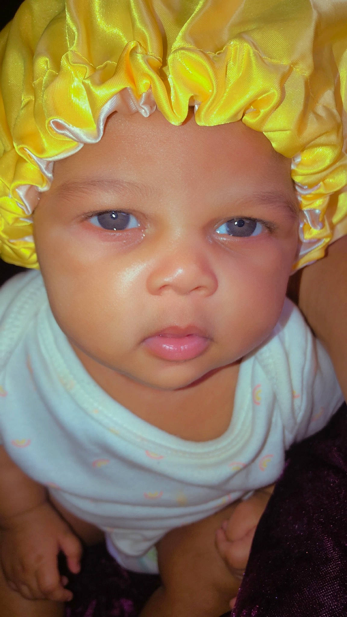 Kaileah is registered to the contest to win money with this photo: baby, cap, cheek, chin, ear, eye, eyebrow, eyelash, finger, forehead, fun, happy, headgear, headpiece, headwear, helmet, iris, nose, organ, person