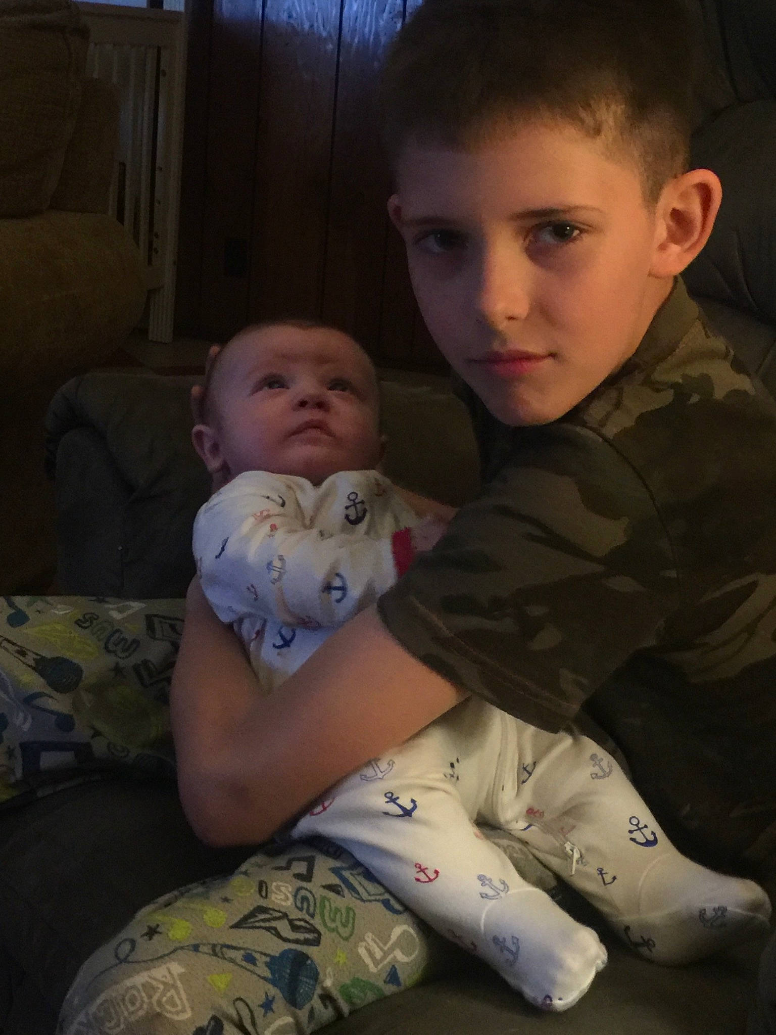 Bradyn joined the competition — help win amazing prizes! arm, baby, cheek, child, eye, face, family, head, iris, leg, people, person, sitting, skin, teddy_bear, toddler