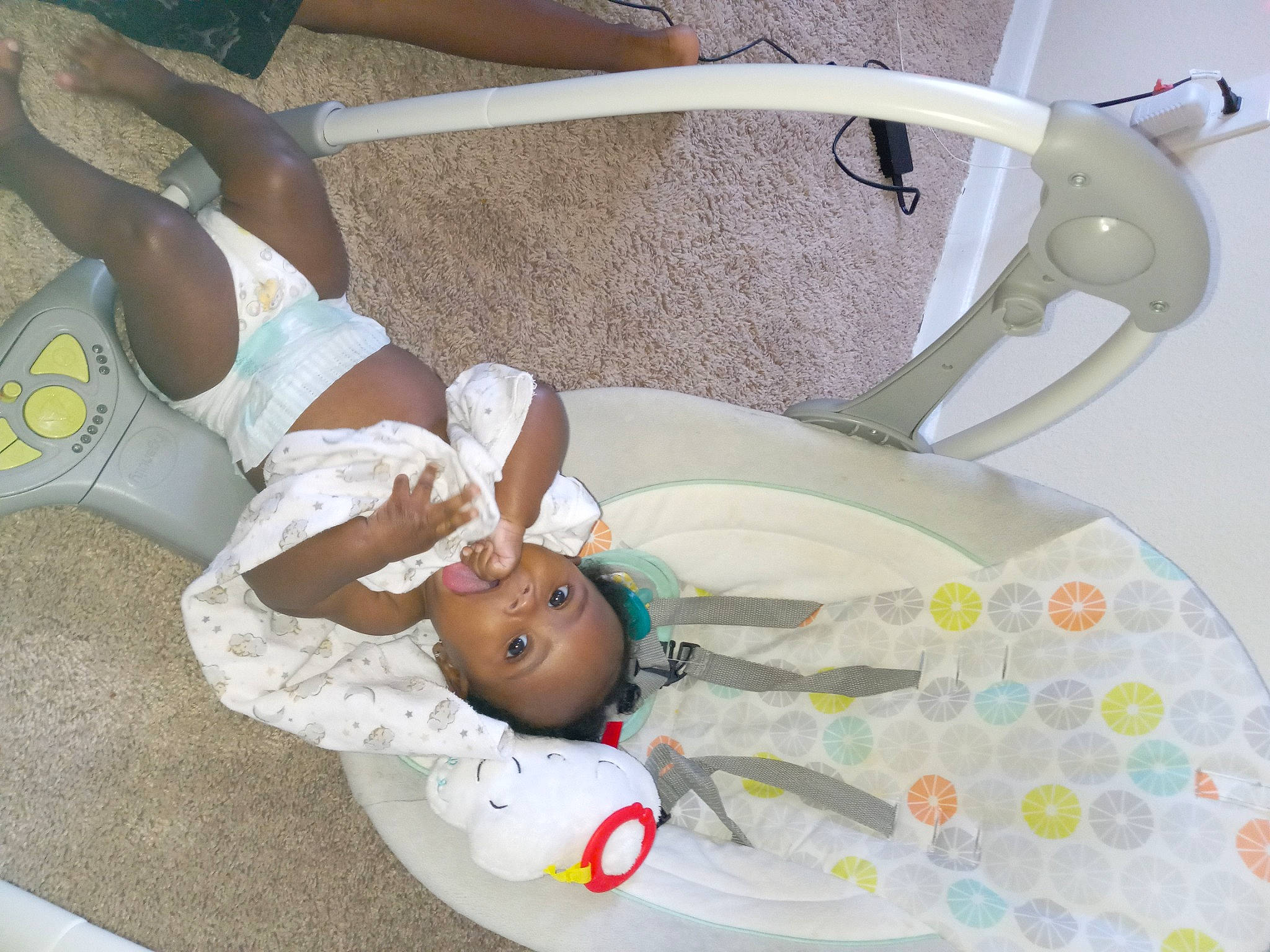 Dakota joined the competition — help win amazing prizes! baby, baby_products, child, comfort, diaper, event, health_care, hospital, knee, medical_equipment, medical_procedure, patient, person, plumbing_fixture, product, room, sink, textile, thigh, toddler