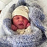 newborn, baby, blanket, hat, sleeping, cozy, infant, wrapped, soft, knit, cute, peaceful, child, portrait, indoors, rest, tiny, warm, clothing, sleep