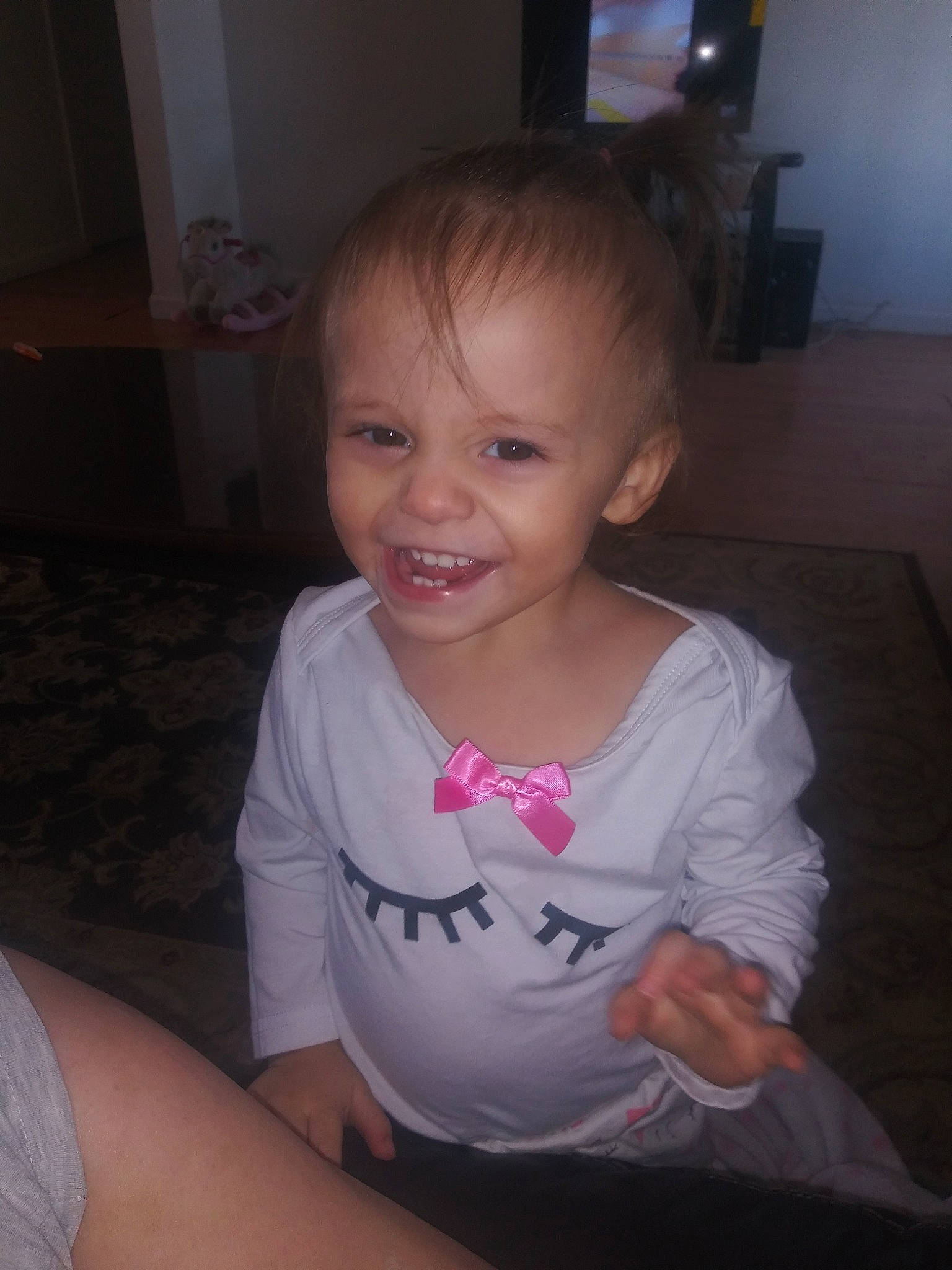 Maddilyn joined the competition — help win amazing prizes! arm, baby, beauty, cheek, child, chin, eye, face, facial_expression, fun, hair, hairstyle, head, iris, joy, lip, person, pink, skin, smile