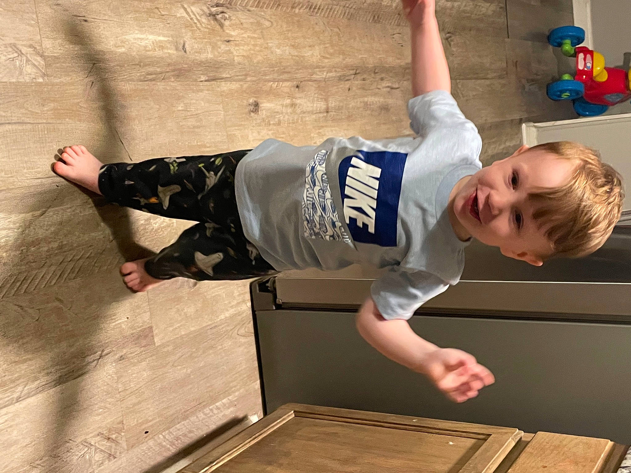 Austin joined the competition — help win amazing prizes! balance, bermuda_shorts, box, child, elbow, fun, happy, human_leg, joint, joy, knee, person, shorts, sleeve, sportswear, t_shirt, thigh, toddler, waist, walking_shoe