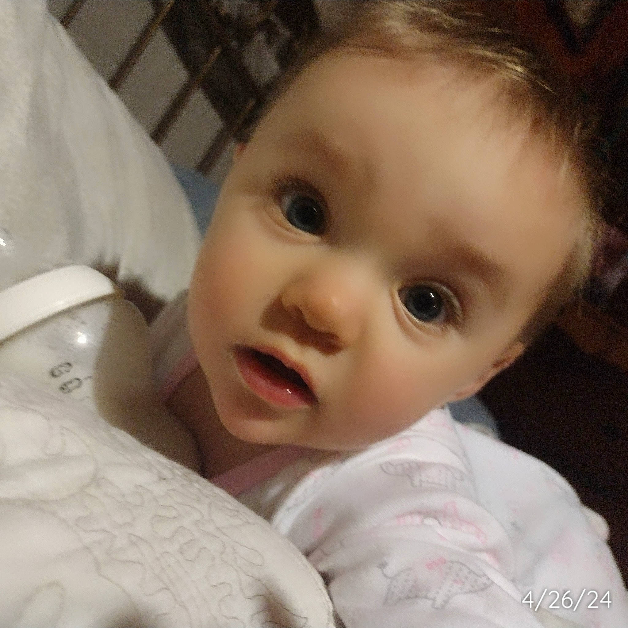 Anna is registered to the contest to win money with this photo: baby, cheek, chin, comfort, ear, eye, eyebrow, eyelash, flash_photography, happy, head, iris, lip, mouth, no_expression, nose, person, skin, sleeve, smile