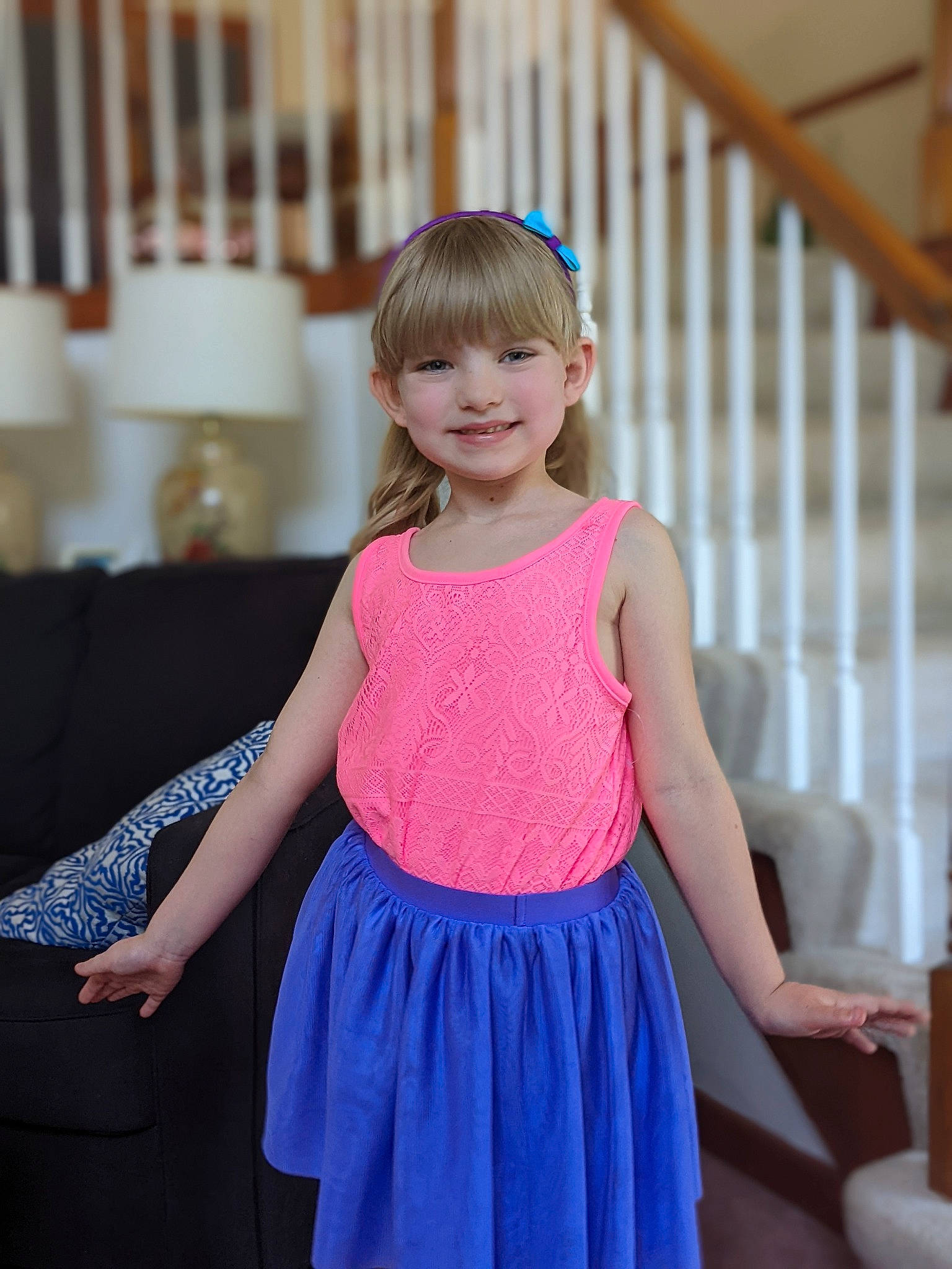 Ericka joined the competition — help win amazing prizes! baby_toddler_clothing, day_dress, dress, electric_blue, embellishment, eye, fashion_design, formal_wear, fun, happy, joy, magenta, neck, one_piece_garment, person, pink, sleeve, smile, standing, street_fashion