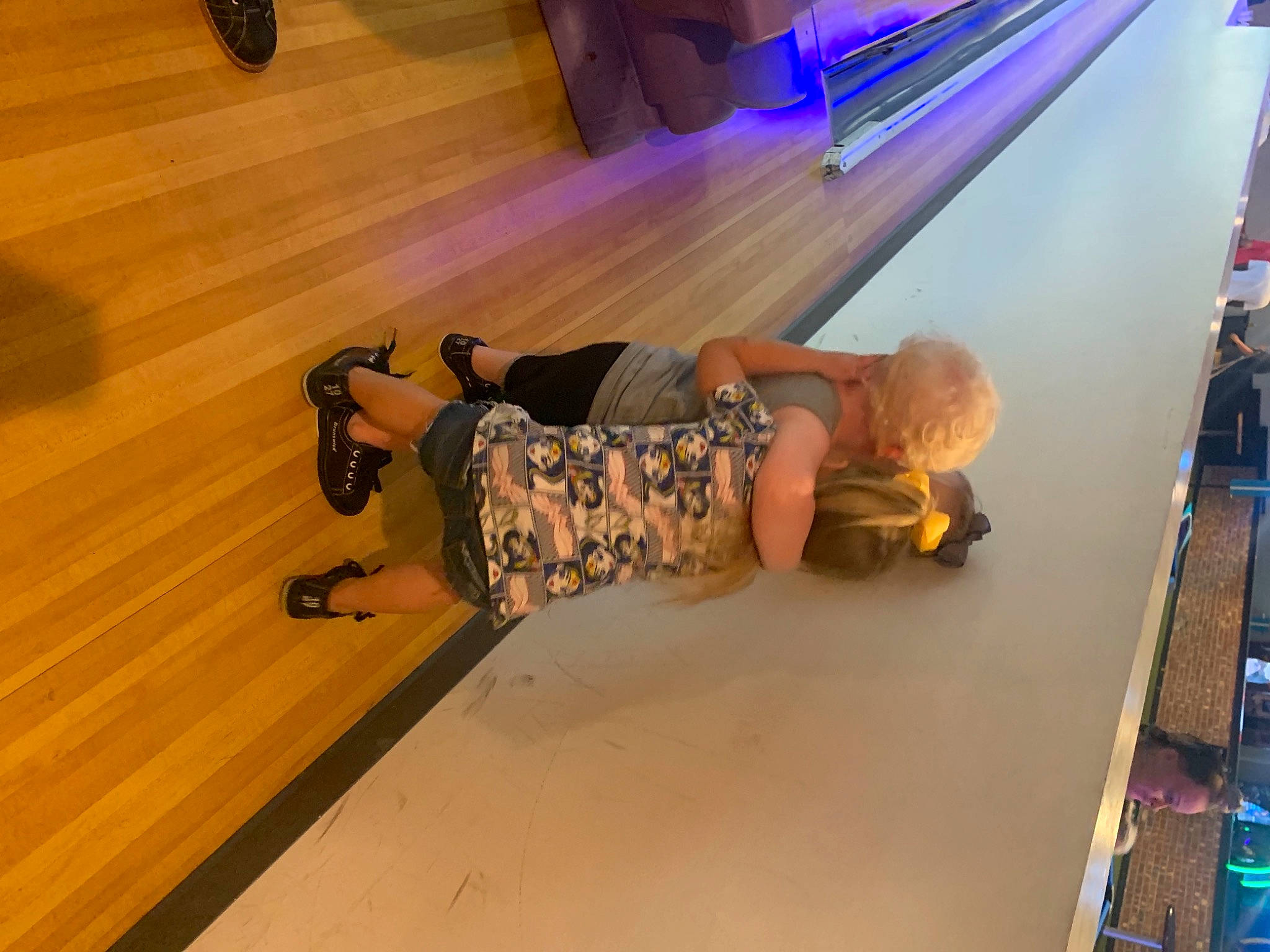 Camdyn joined the competition — help win amazing prizes! boot, child, event, floor, flooring, fun, hardwood, human_leg, joint, knee, laminate_flooring, leisure, person, recreation, shoe, sneakers, sock, thigh, varnish, wood