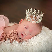Sophie joined the competition — help win amazing prizes! baby, sleeping, crown, pink, lace, tulle, blanket, soft, newborn, portrait, cute, peaceful, indoor, headwear, infant, resting, adorable, cozy, young, face