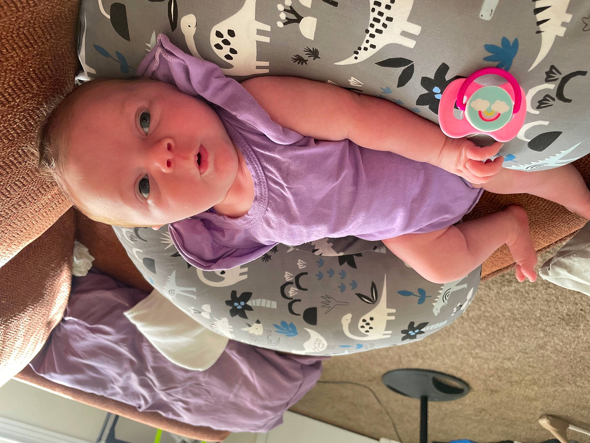 Lilyanna joined the competition — help win amazing prizes! baby, baby_products, baby_safety, baby_toddler_clothing, cheek, child, circle, fashion_accessory, finger, gesture, happy, headgear, human_body, mouth, nail, pattern, person, pink, sleeve, toddler