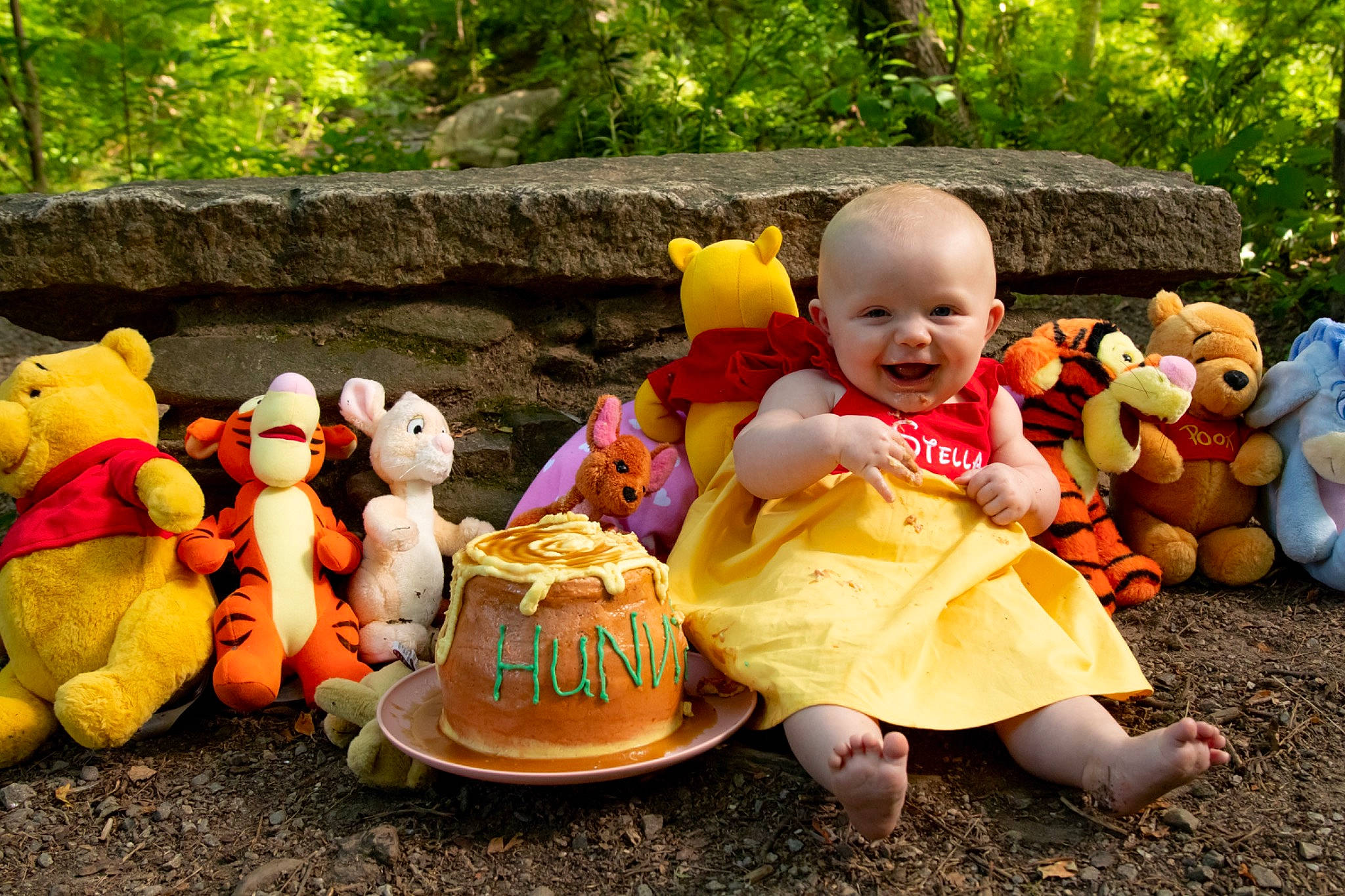 Stella James joined the competition — help win amazing prizes! calabaza, child, cucurbita, event, fun, garden, grass, happy, hat, joy, lawn_ornament, leisure, people_in_nature, person, plant, recreation, smile, teddy_bear, toddler, toy