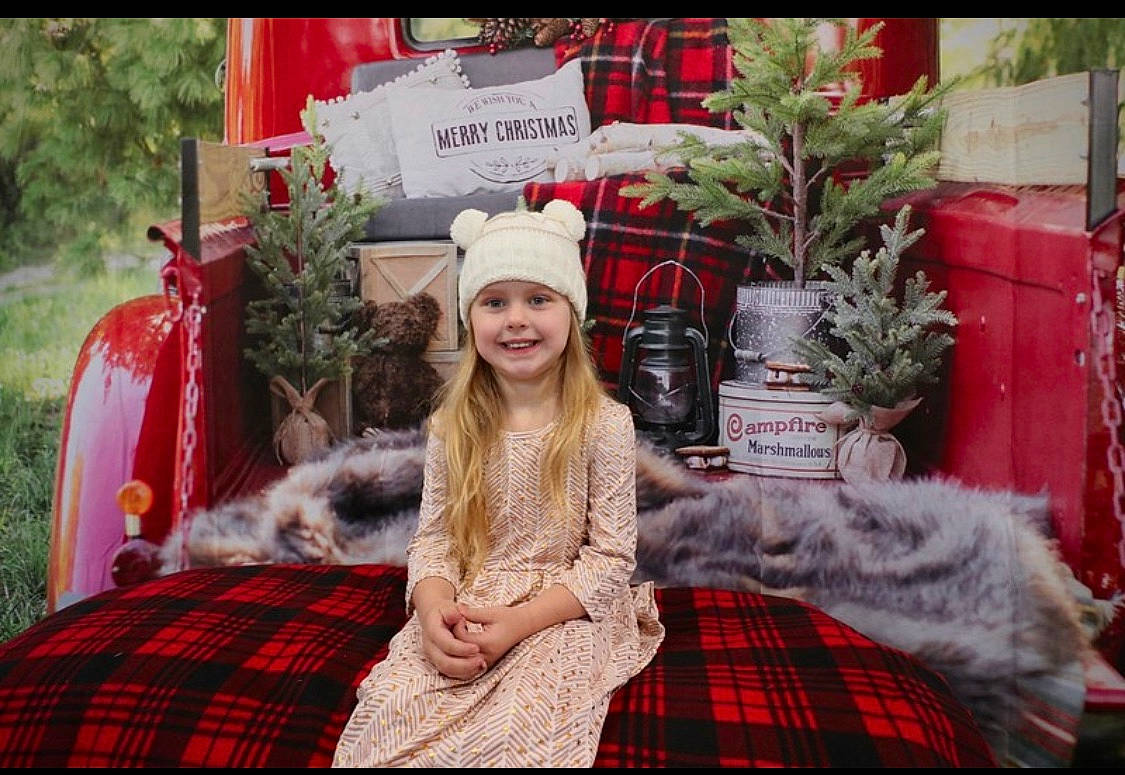 Tinslee joined the competition — help win amazing prizes! christmas_decoration, christmas_ornament, event, fashion, flowerpot, happy, headwear, holiday, houseplant, joy, pattern, person, photograph, plaid, plant, red, room, smile, snapshot, tartan