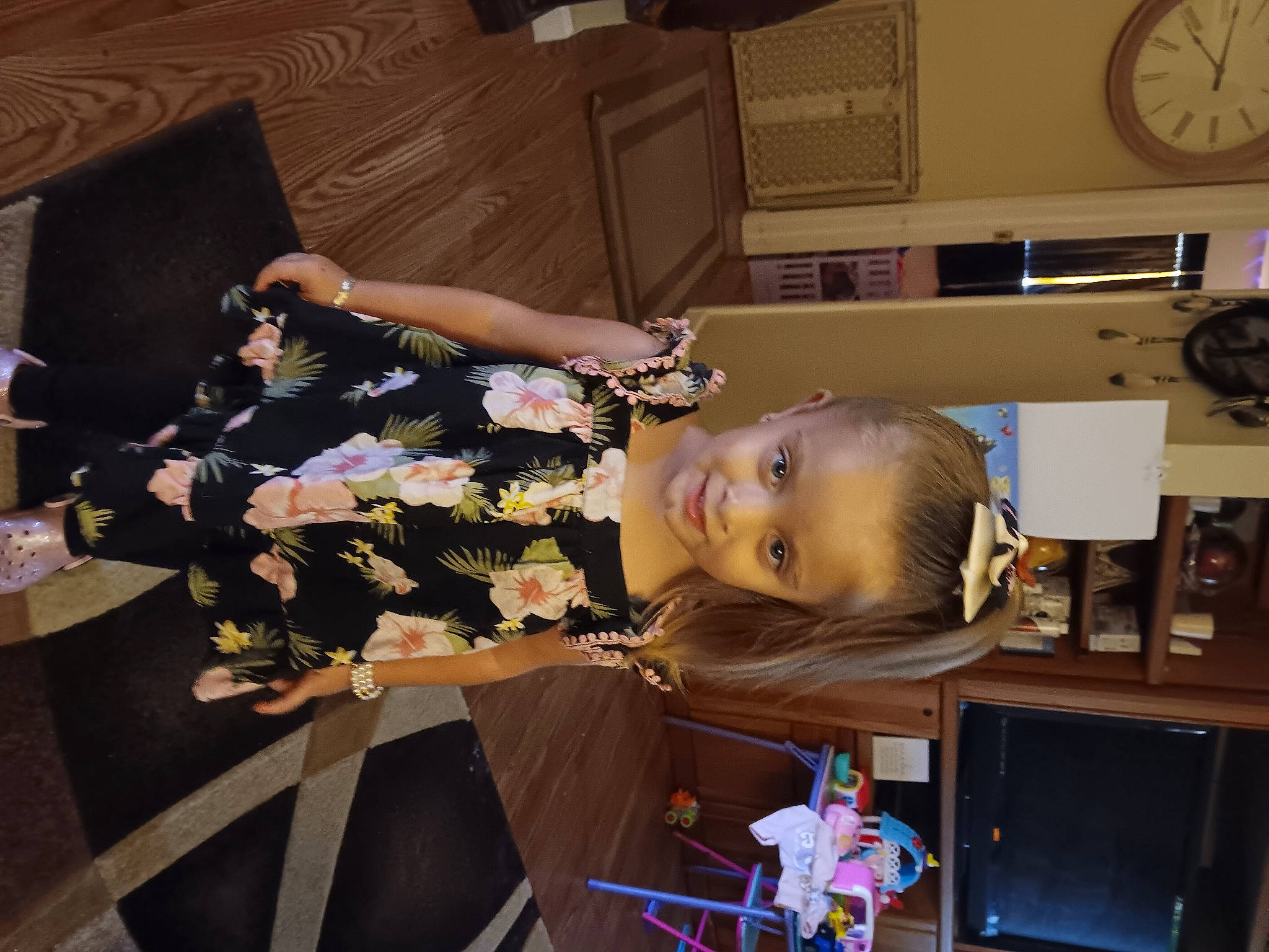 Jasmyn is registered to the contest to win money with this photo: baby, child, clock, eyewear, flooring, fun, home_accessories, home_appliance, joy, machine, person, play, room, shelf, space, toddler, toy, visual_arts, wood