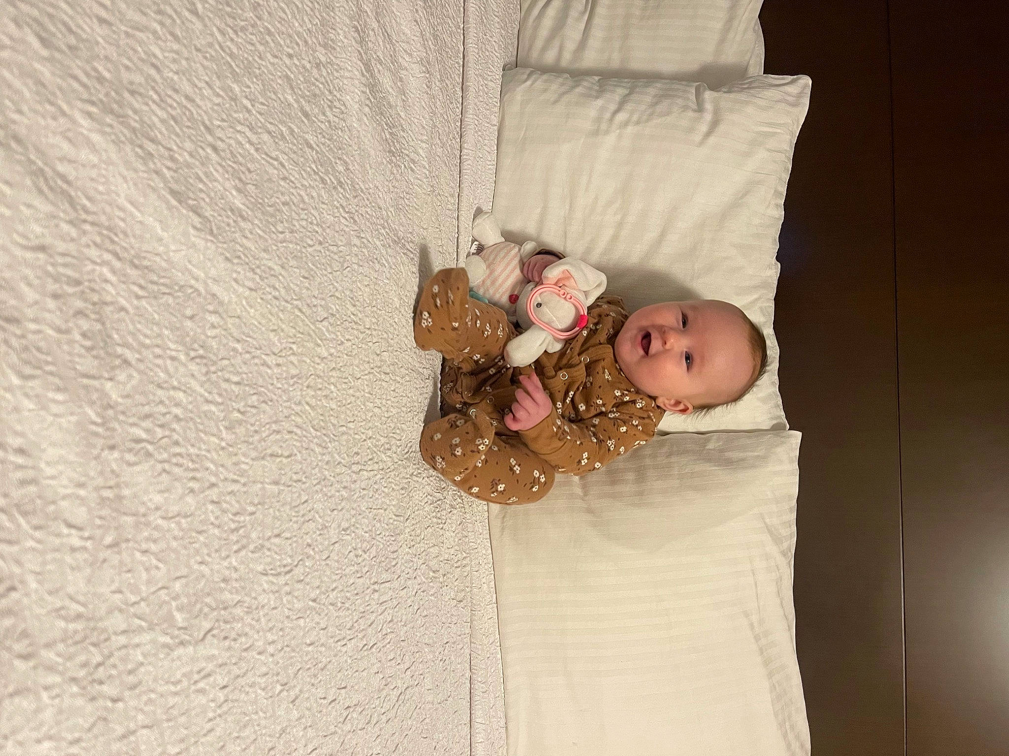 Effie joined the competition — help win amazing prizes! baby, baby_sleeping, baby_toddler_clothing, bed, bedding, comfort, couch, flooring, fur, furniture, human_body, linens, person, room, sitting, sleeve, stuffed_toy, textile, throw_pillow, toy
