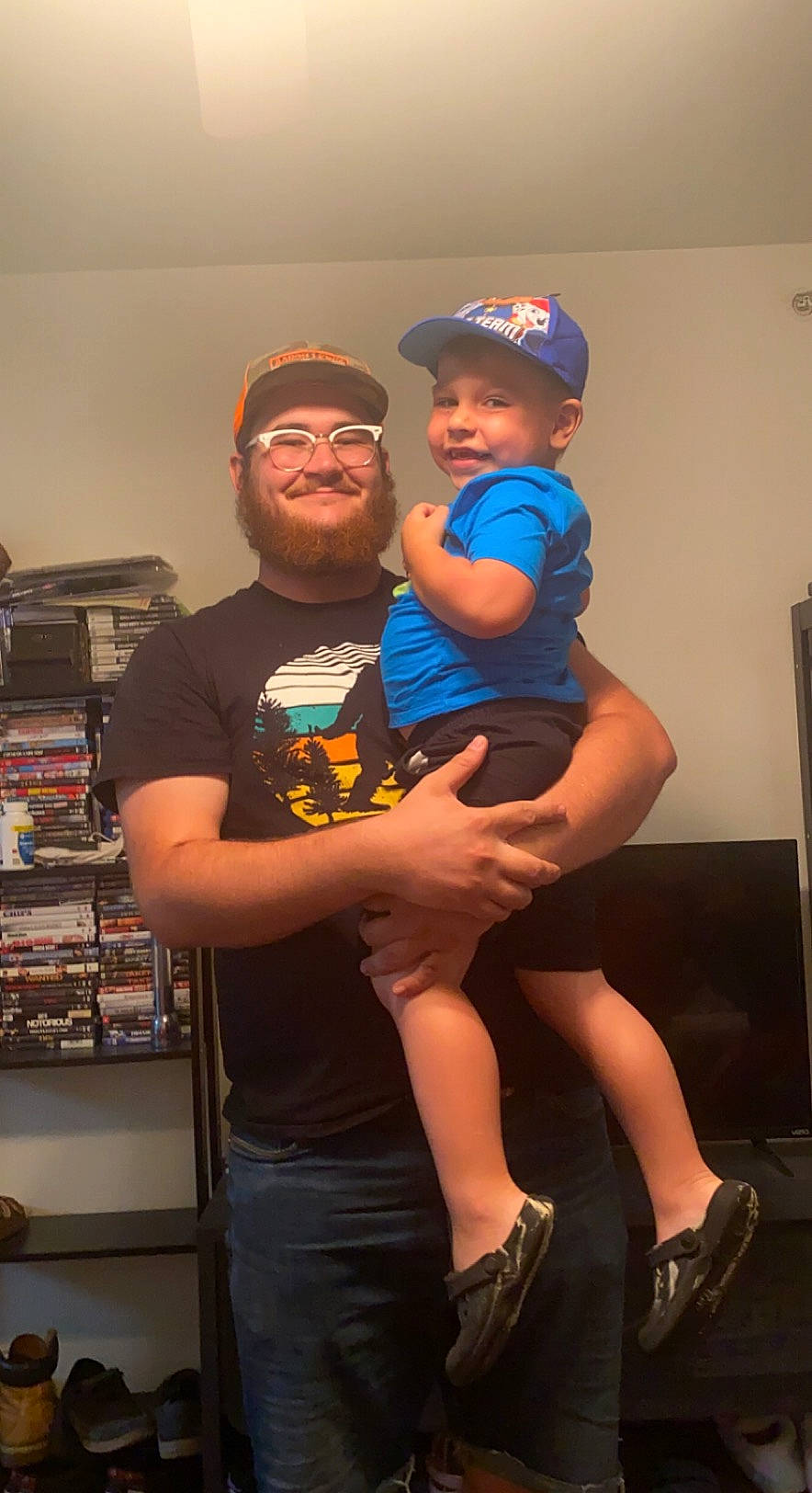 Blake joined the competition — help win amazing prizes! baseball_cap, cap, elbow, event, eyewear, flash_photography, footwear, fun, happy, hat, headwear, joy, leisure, muscle, person, sandal, shelf, shorts, smile, sneakers