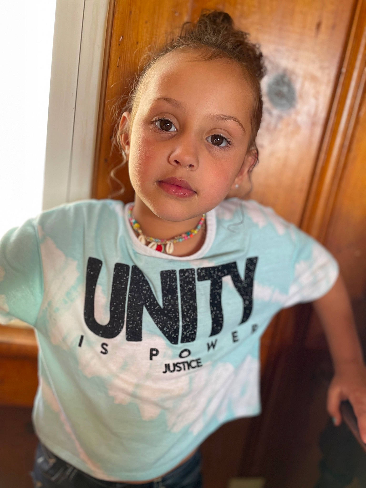 Armoni joined the competition — help win amazing prizes! active_shirt, baby_toddler_clothing, cheek, child, eye, eyelash, eyewear, fun, hair, happy, jewellery, lip, neck, necklace, person, shoulder, sleeve, smile, standing, t_shirt