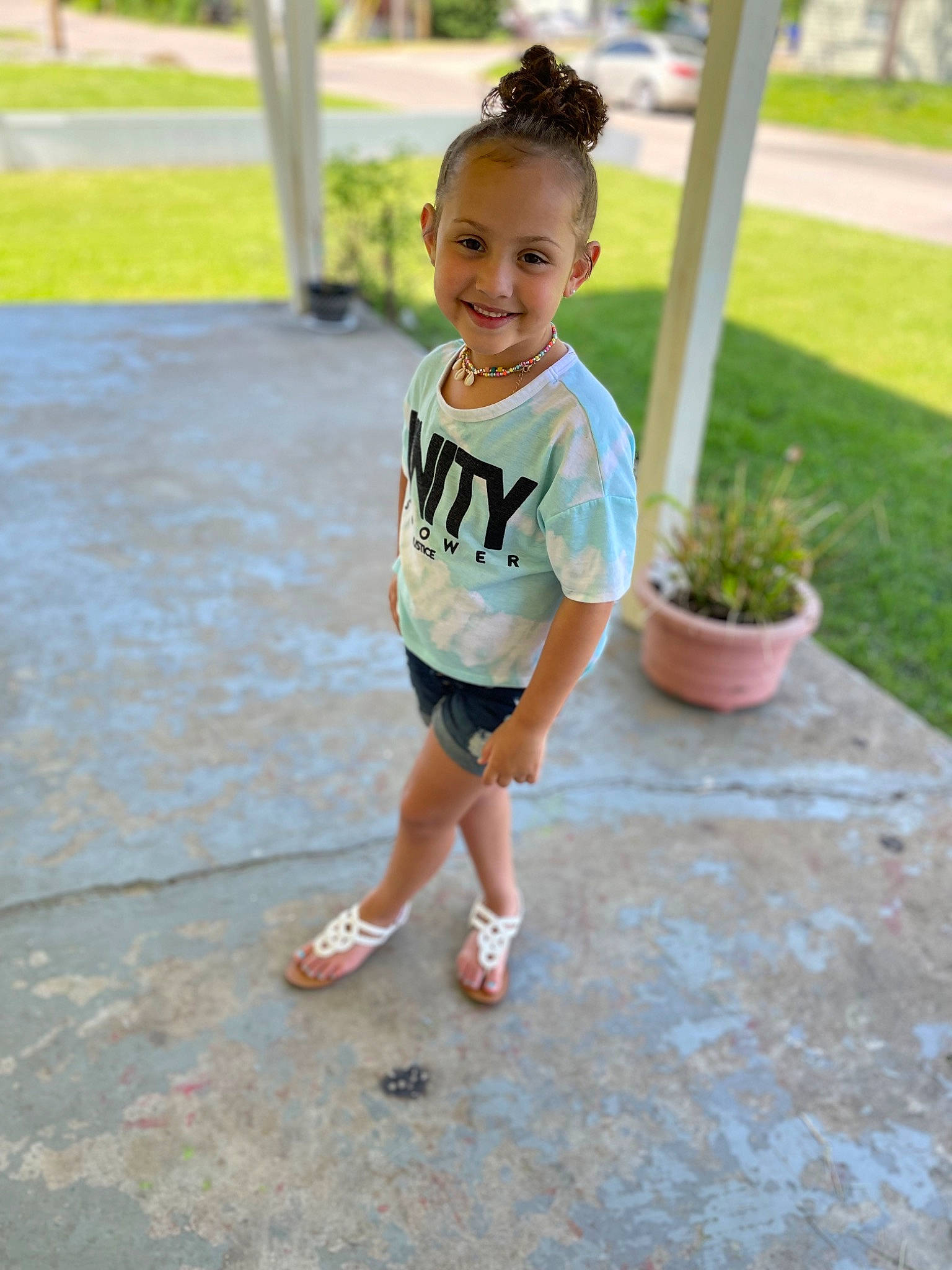 Armoni joined the competition — help win amazing prizes! asphalt, face, flowerpot, fun, grass, hair, happy, houseplant, joy, leg, leisure, person, plant, recreation, shoe, shorts, sleeve, smile, standing, summer