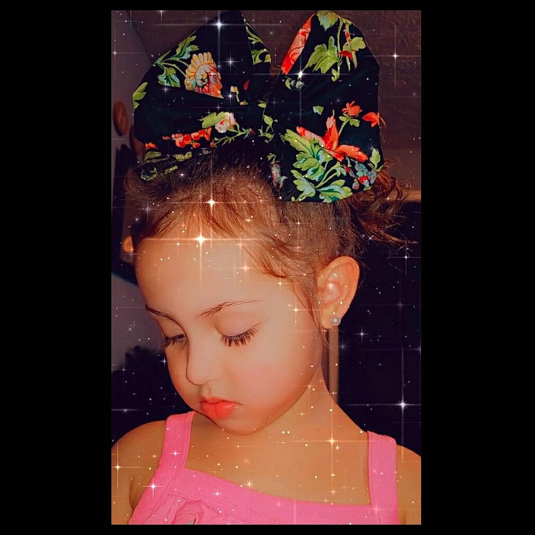 Armoni joined the competition — help win amazing prizes! child, face, fashion_accessory, flower, forehead, hair, hair_accessory, hairstyle, head, headband, headgear, headpiece, long_hair, person, plant