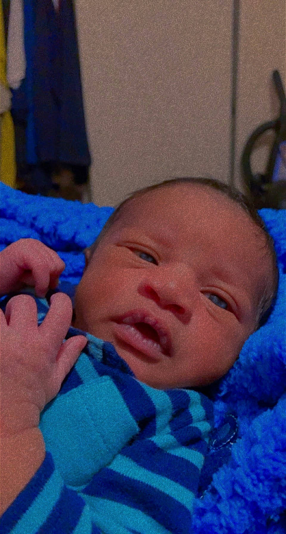 Antonio is registered to the contest to win money with this photo: azure, baby, baby_toddler_clothing, blue, cheek, child, comfort, eye, eyebrow, face, finger, gesture, iris, lip, mouth, neck, nose, person, skin, thumb