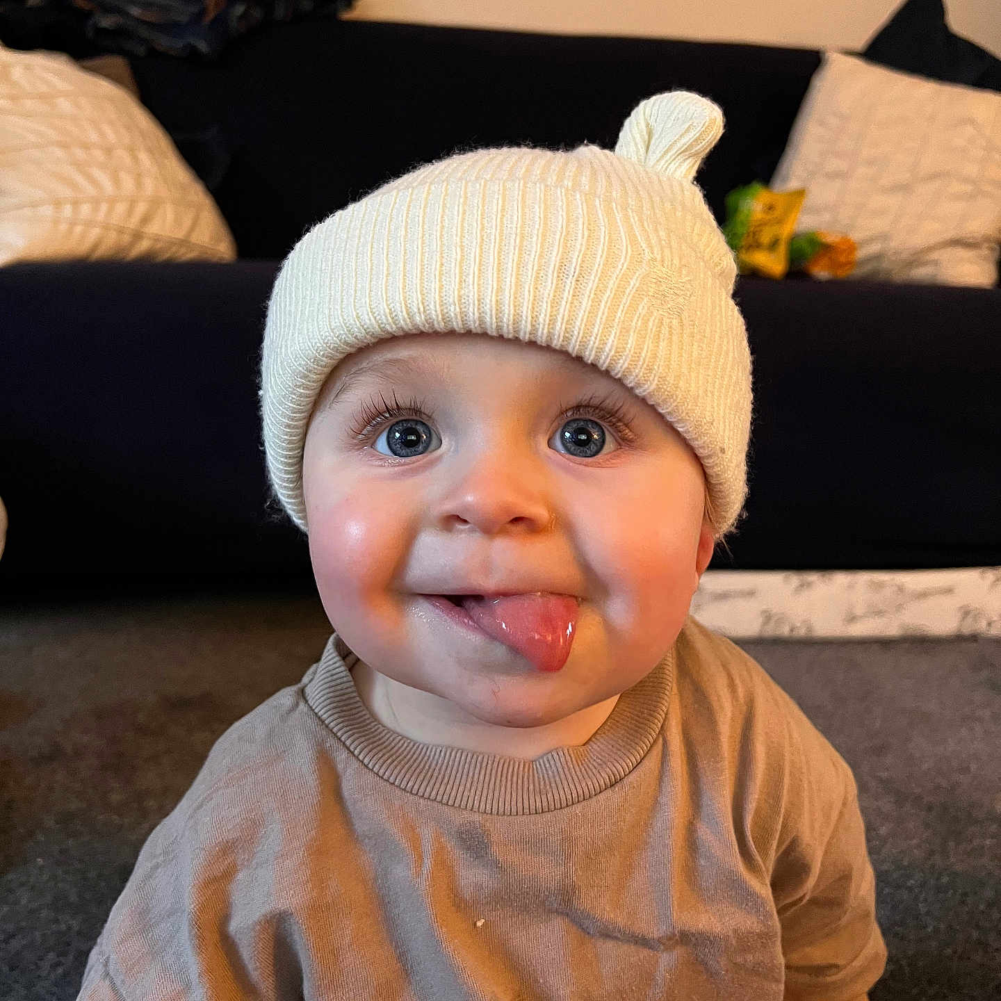 Kendall joined the competition — help win amazing prizes! architecture, baby, babylaughing, baseballcap, beanie, bodypart, bonnet, building, cap, clothing, couch, cushion, eating, face, finger, flower, flowerarrangement, flowerbouquet, food, furniture